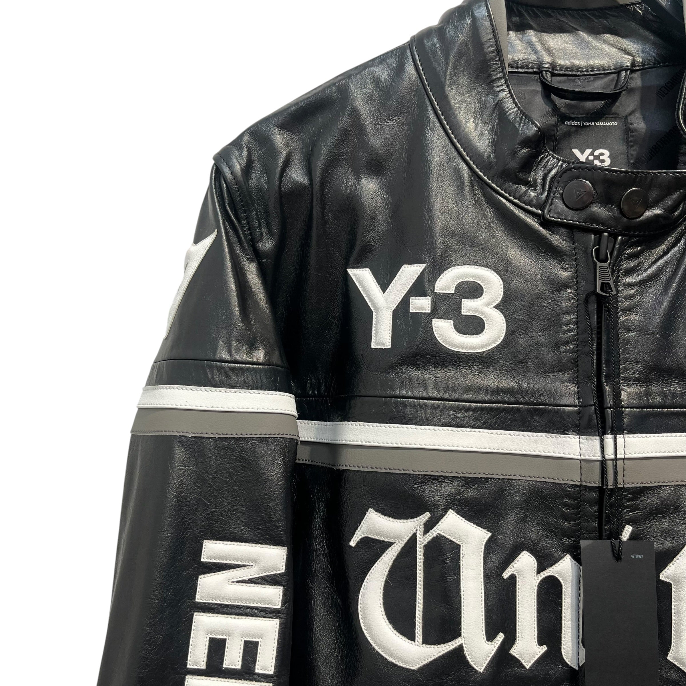 DAINESE/Y-3/NEIGHBORHOOD/Jacket/XL/Leather/BLK/Y3 NIEGHBORHOOD COLLAB MOTO view 4