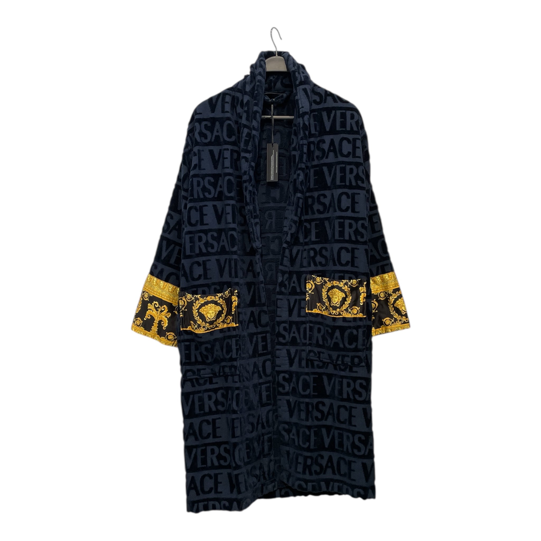 VERSACE/Coat/M/Cotton/NVY/PRINTED ROBE view 1
