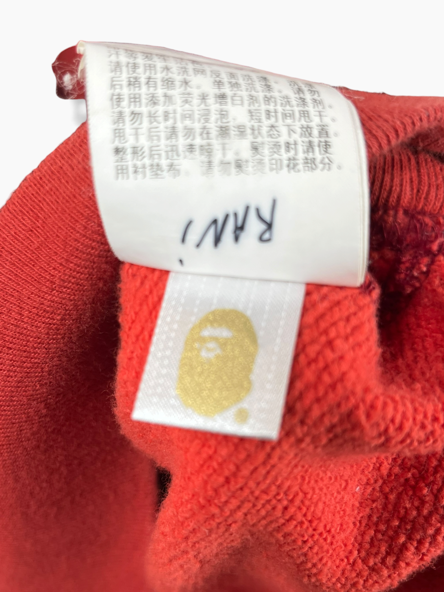A BATHING APE/Zip Up Hoodie/XL/Camouflage/Cotton/RED/WHITE APE HEAD view 5