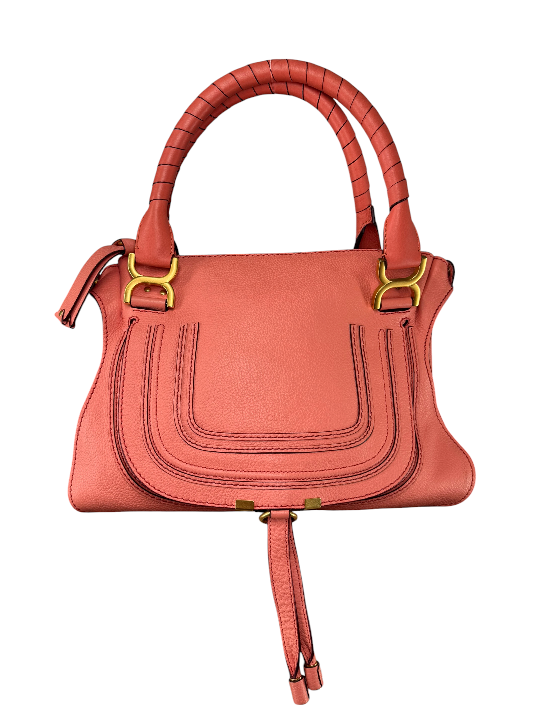 Chloe/Bag/Leather/PNK/SALMON PINK MARCIE SATCHEL view 1