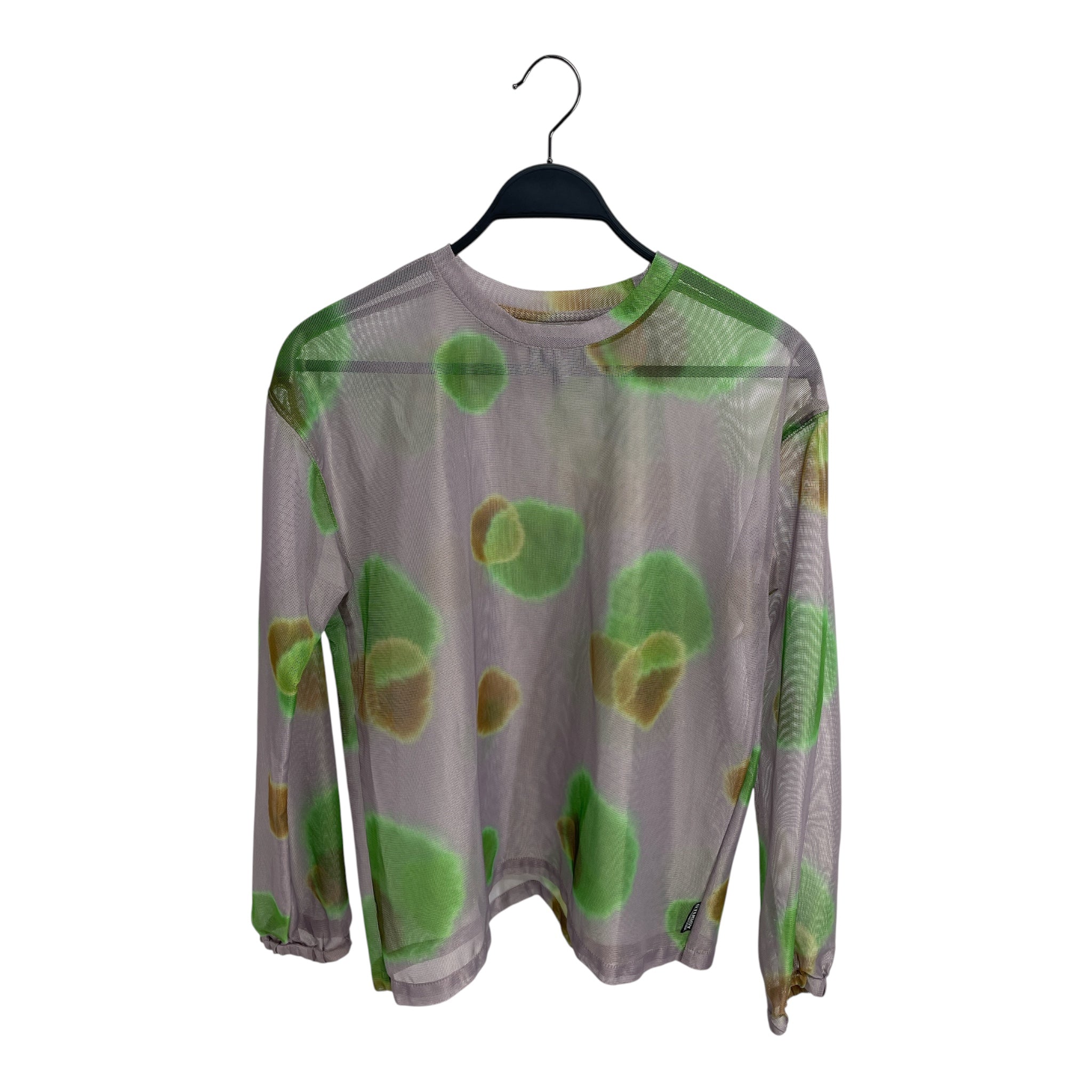 STUSSY/LS T-Shirt/S/Polyester/PPL/All Over Print/GREEN ORBS MESH LS view 1
