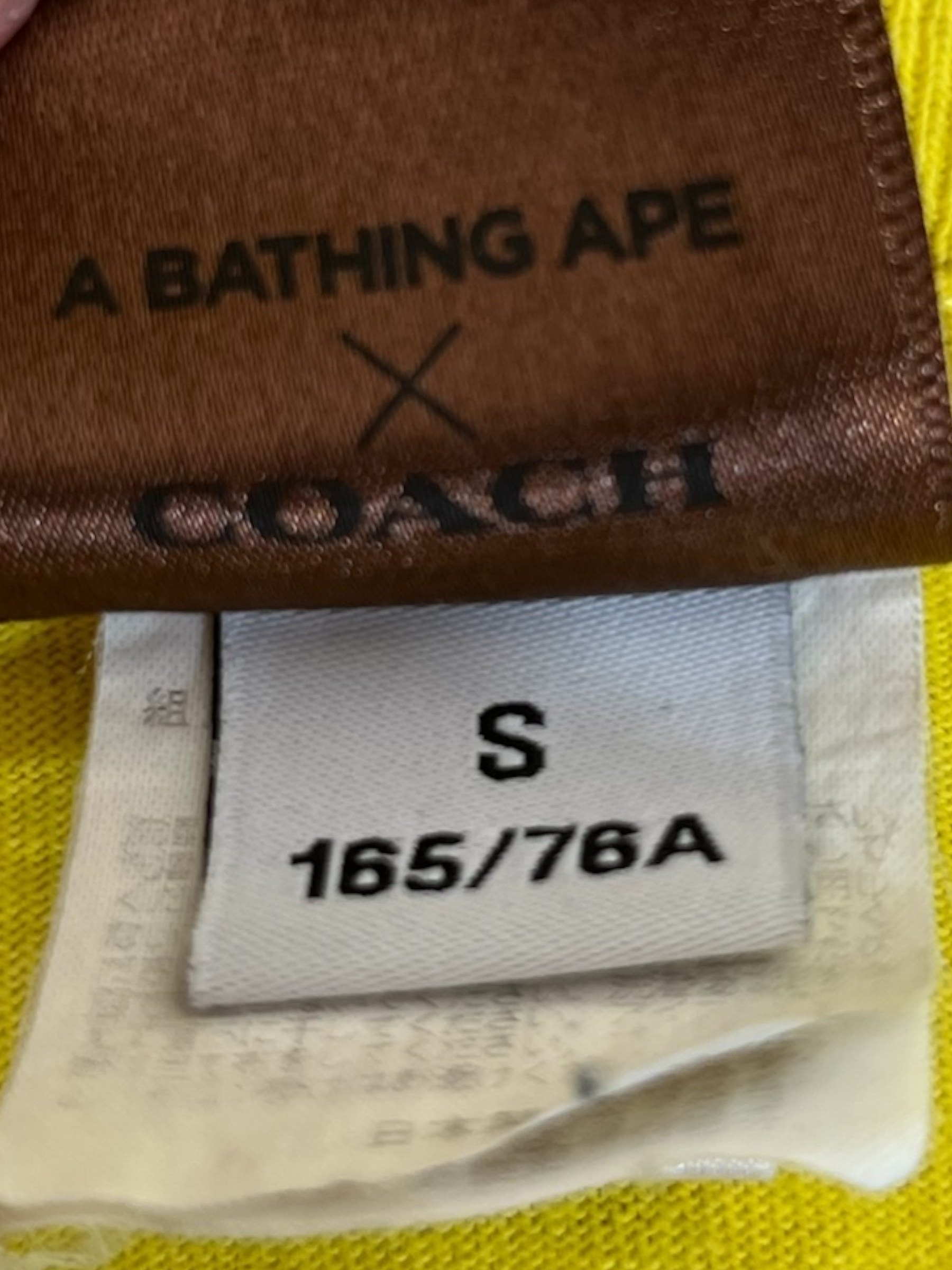 A BATHING APE/COACH/T-Shirt/S/Cotton/YEL/Graphic/rexy tee view 4