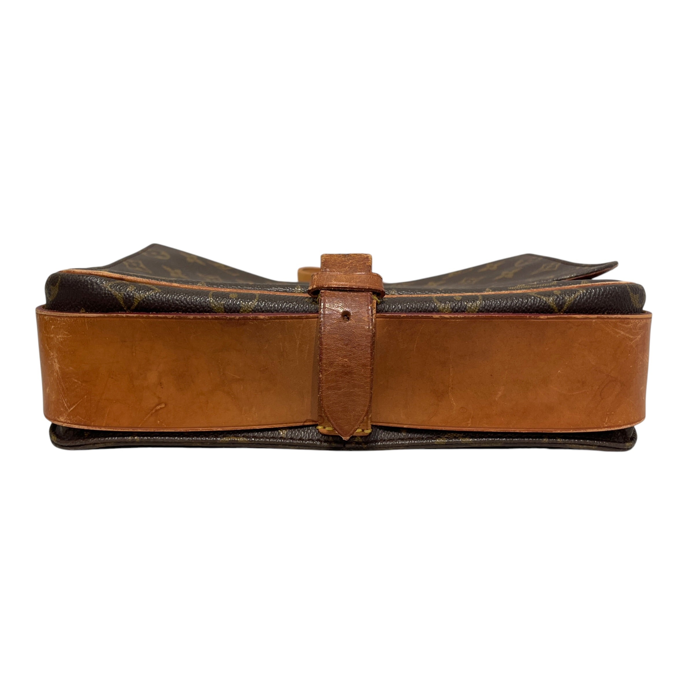 LOUIS VUITTON/Cross Body Bag/Monogram/Leather/BRW/Cartouchiere Gm view 3