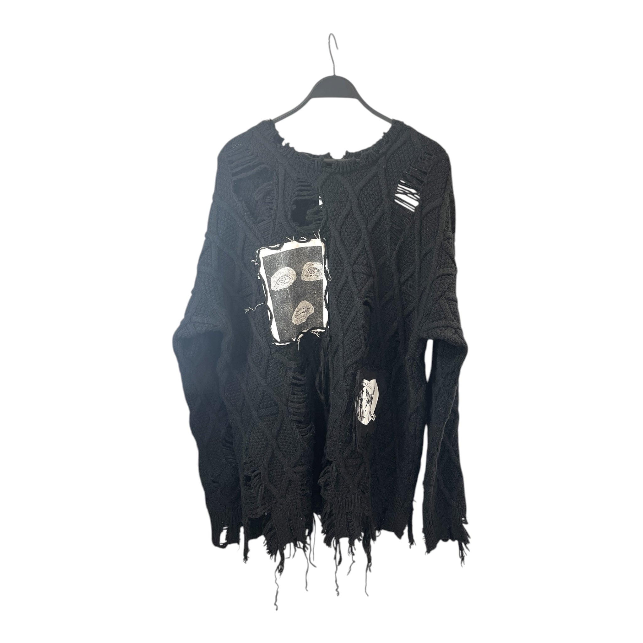 KIDILL/Heavy Sweater/Graphic/Wool/BLK/ view 1