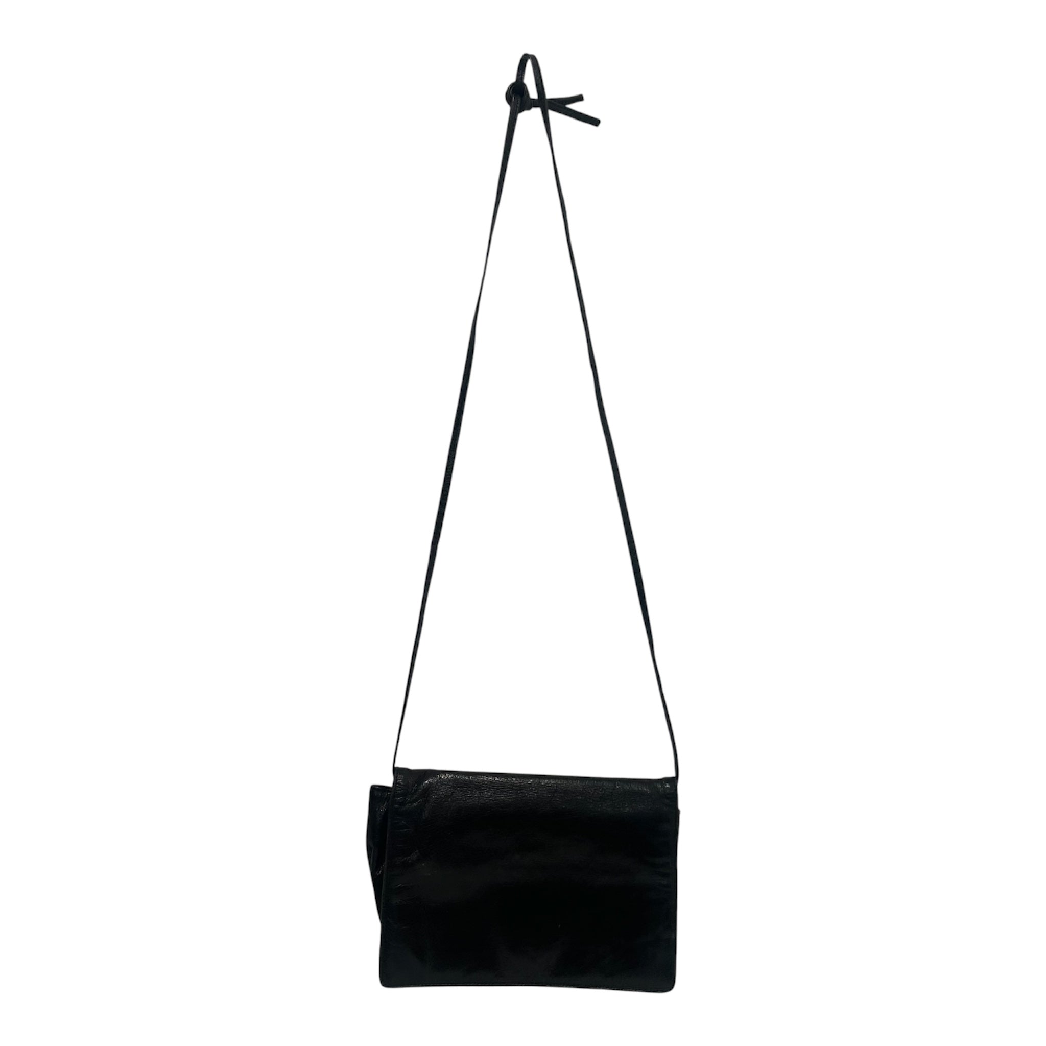 BOTTEGA VENETA/Cross Body Bag/Leather/BLK/DISTRESSED view 2