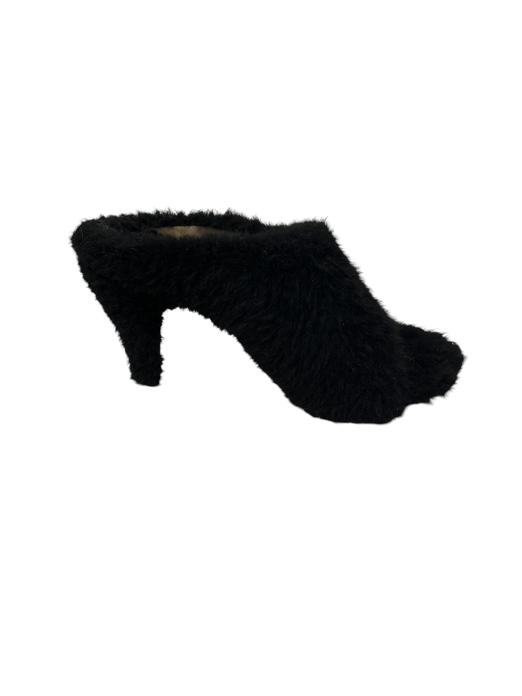 KHAITE/Heels/EU 39/Fur/BLK/Open-Toe/REAL FUR FROM BOVINE view 4