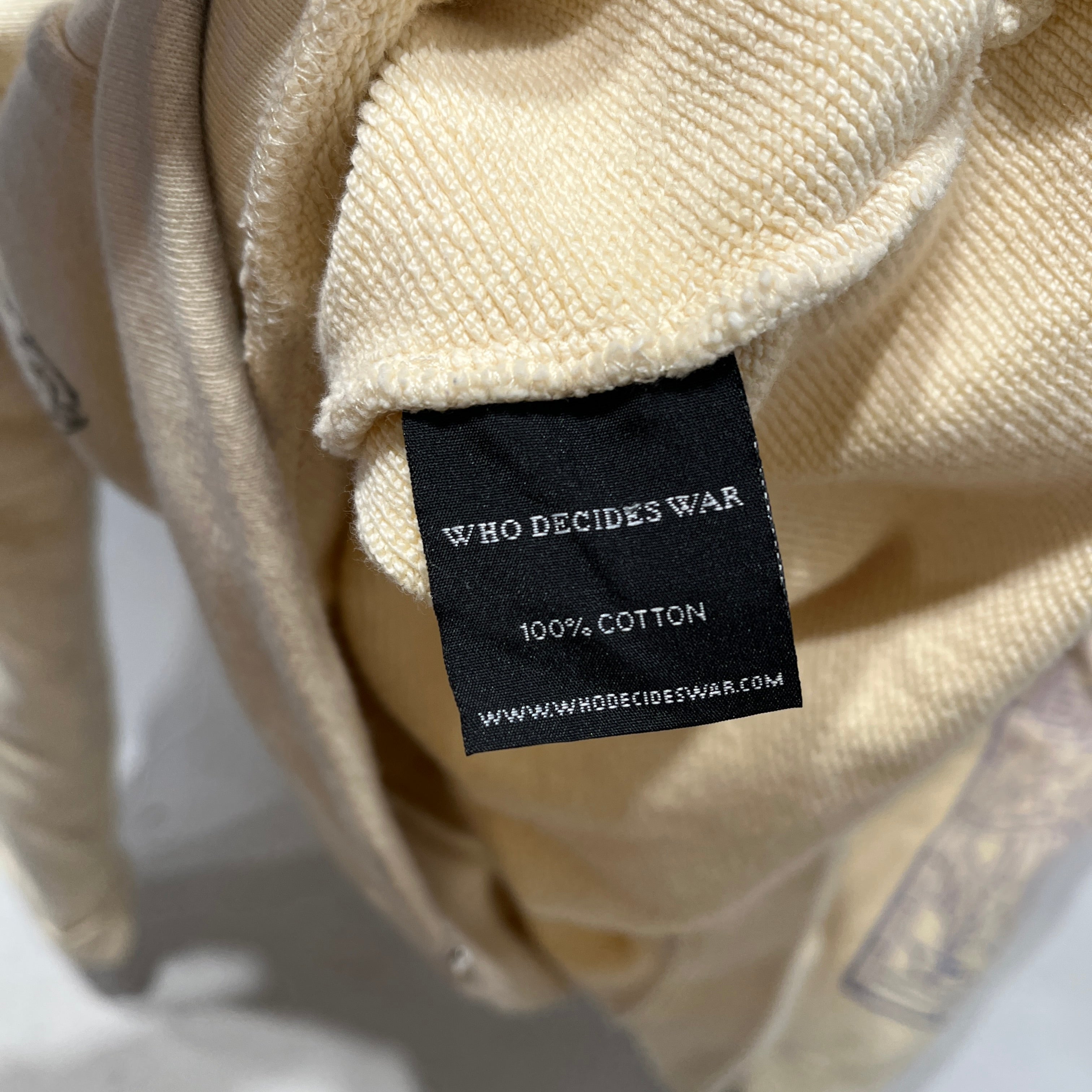 WHO DECIDES WAR/Zip Up Hoodie/L/Cotton/CRM/Engulfed Memories Hoodie view 7