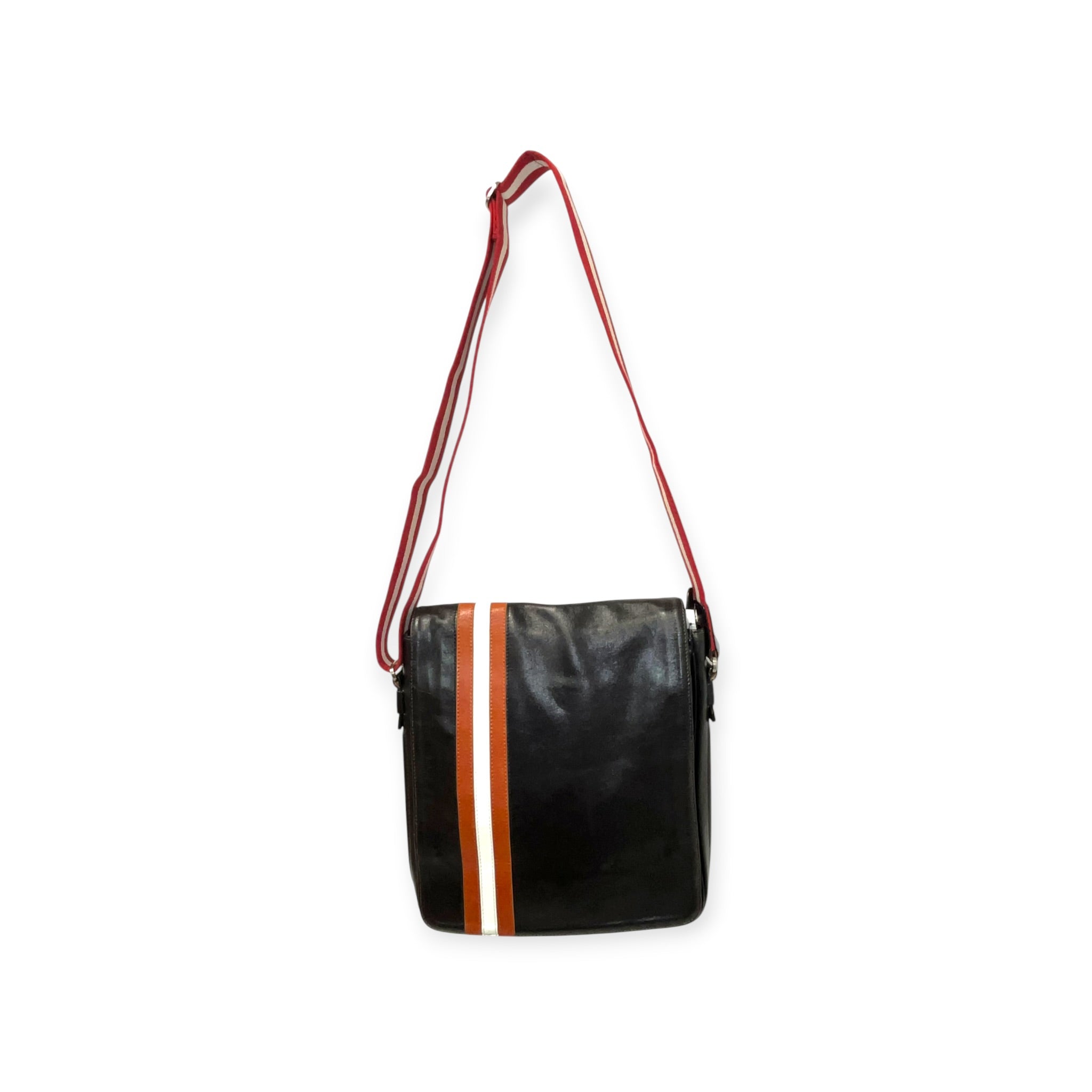 BALLY/Bag/Leather/BLK/RACE STRIPE CROSSBODY BAG view 1
