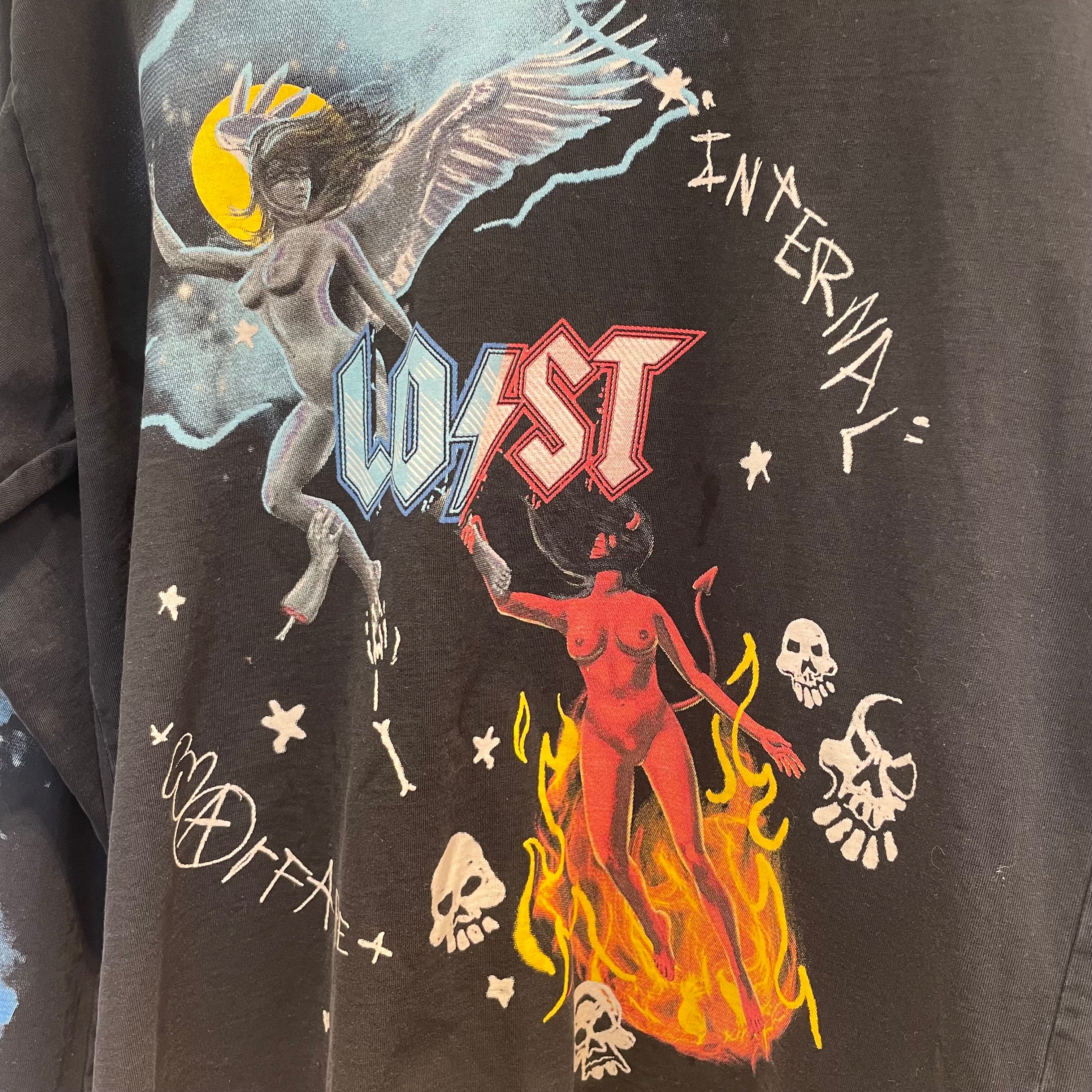 LOST INTRICACY/LS T-Shirt/L/Cotton/BLK/lost intricacy devil/angel view 3