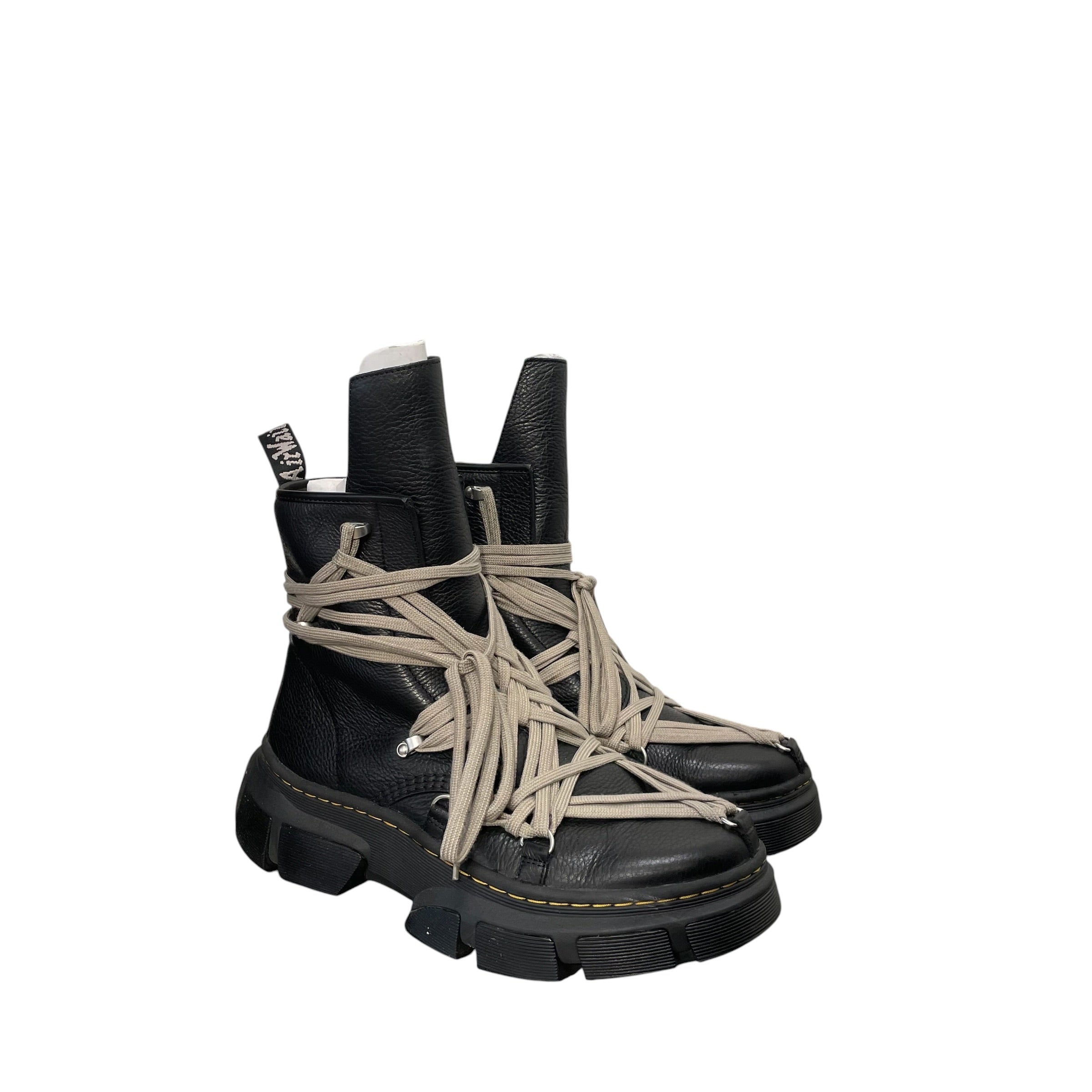 RICK OWENS DRKSHDW/Dr.Martens/Boots/US 12/Leather/BLK/1460 dmxl megalace view 1