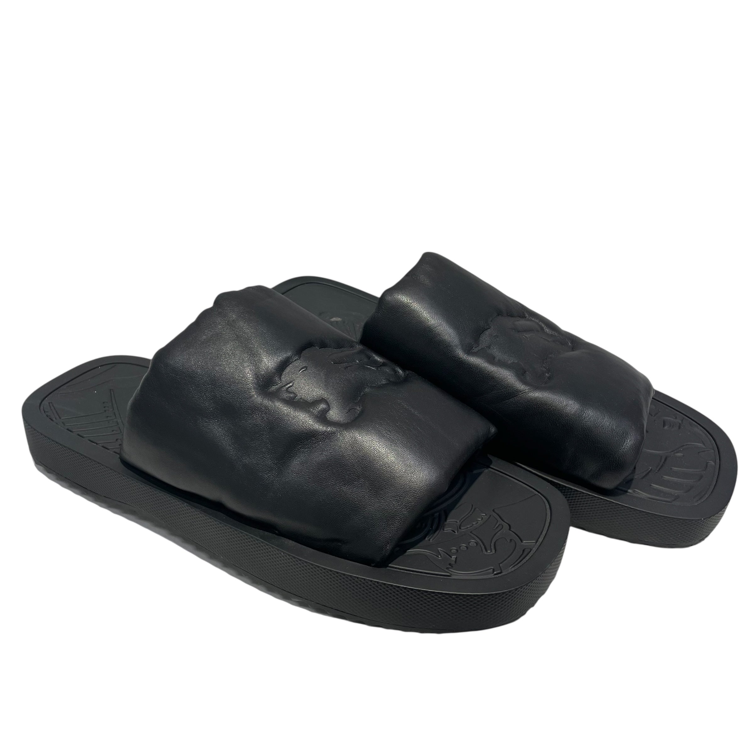 BURBERRY/Sandals/EU 45/Leather/BLK/HORSE IMPRINT view 1
