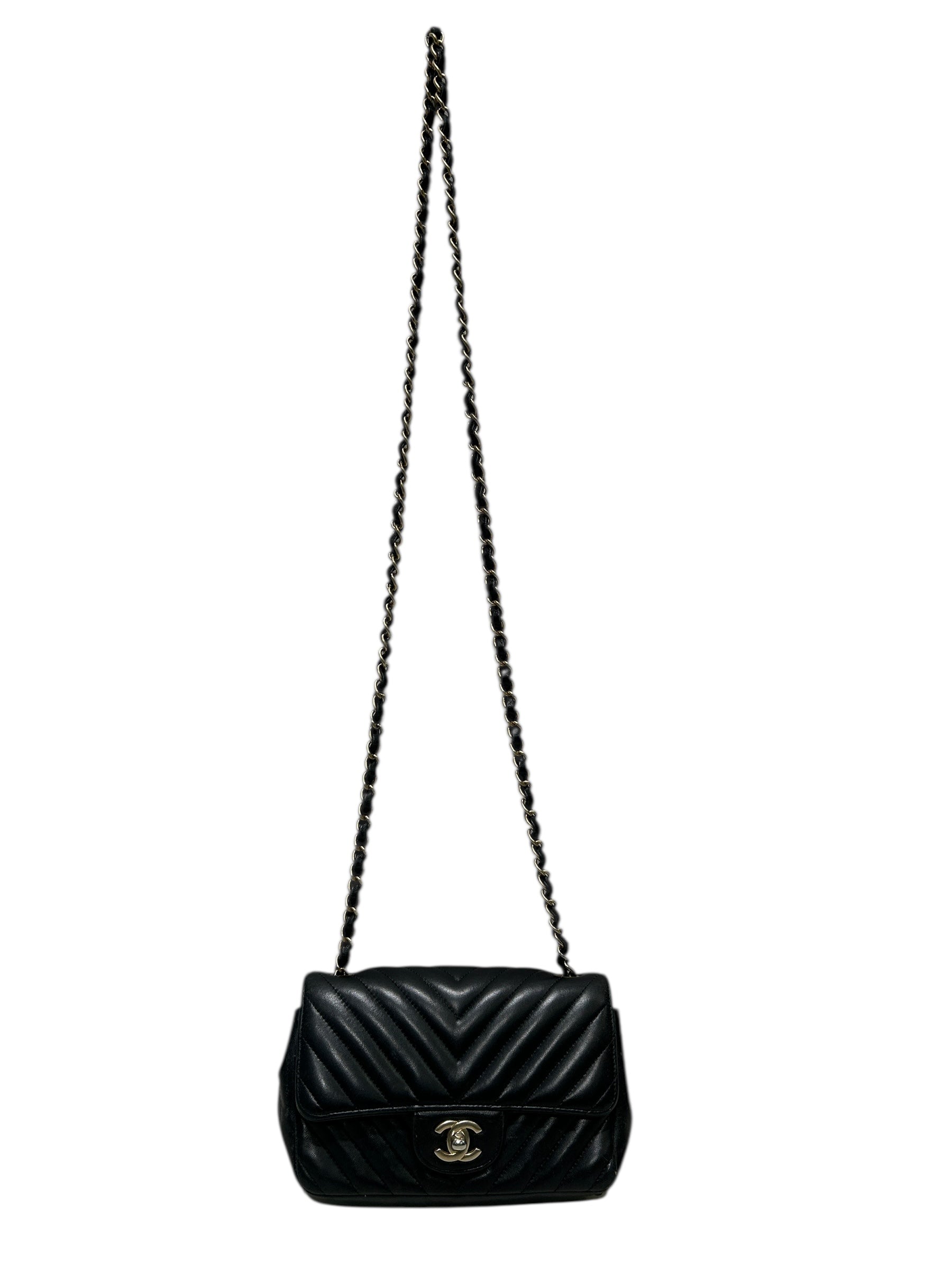 CHANEL/Cross Body Bag/Leather/BLK/Caviar Mini view 1