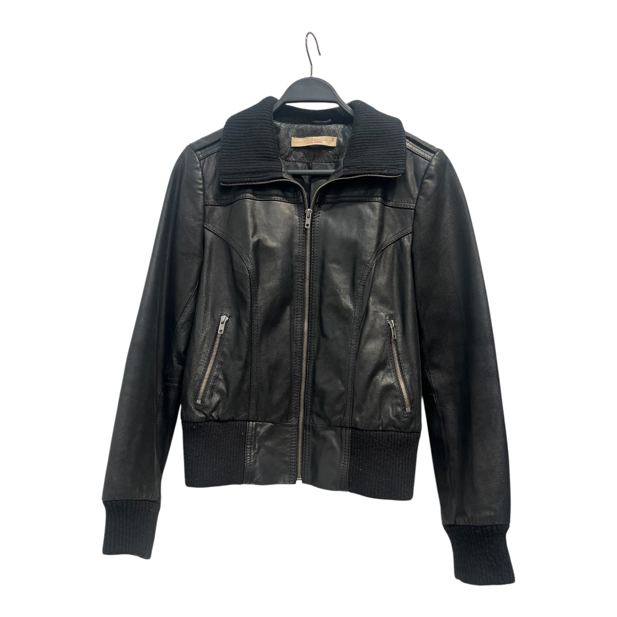 Vero Moda/Leather Jkt/Leather/BLK/BLACK LEATHER JACKET view 1