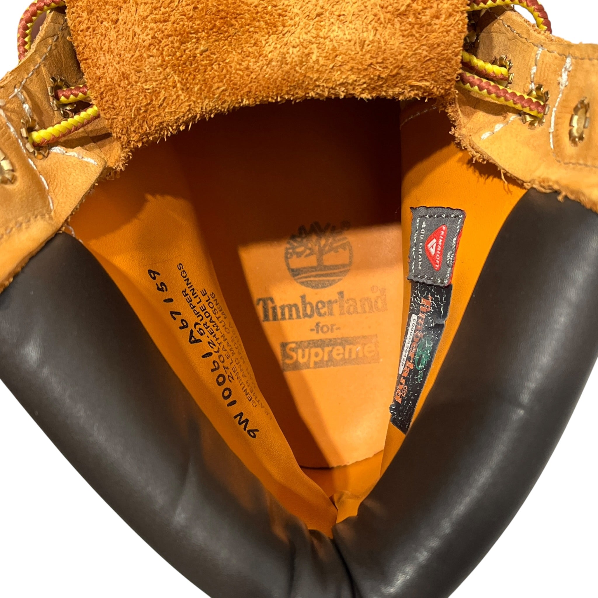 Supreme/Timberland/Boots/US 9/Leather/YEL/DIAMOND PLATED view 3