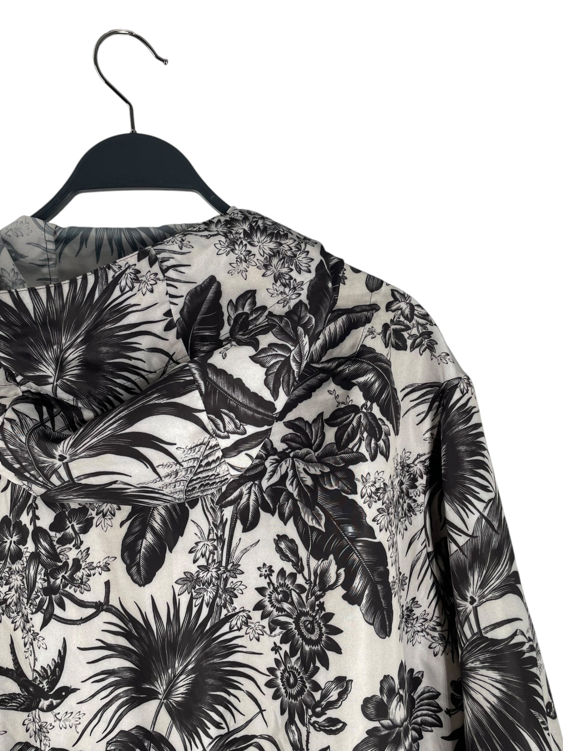 MONCLER/Windbreaker/00/Floral Pattern/Nylon/WHT/BLK FLORAL ALBIREO HOODED JKT view 4