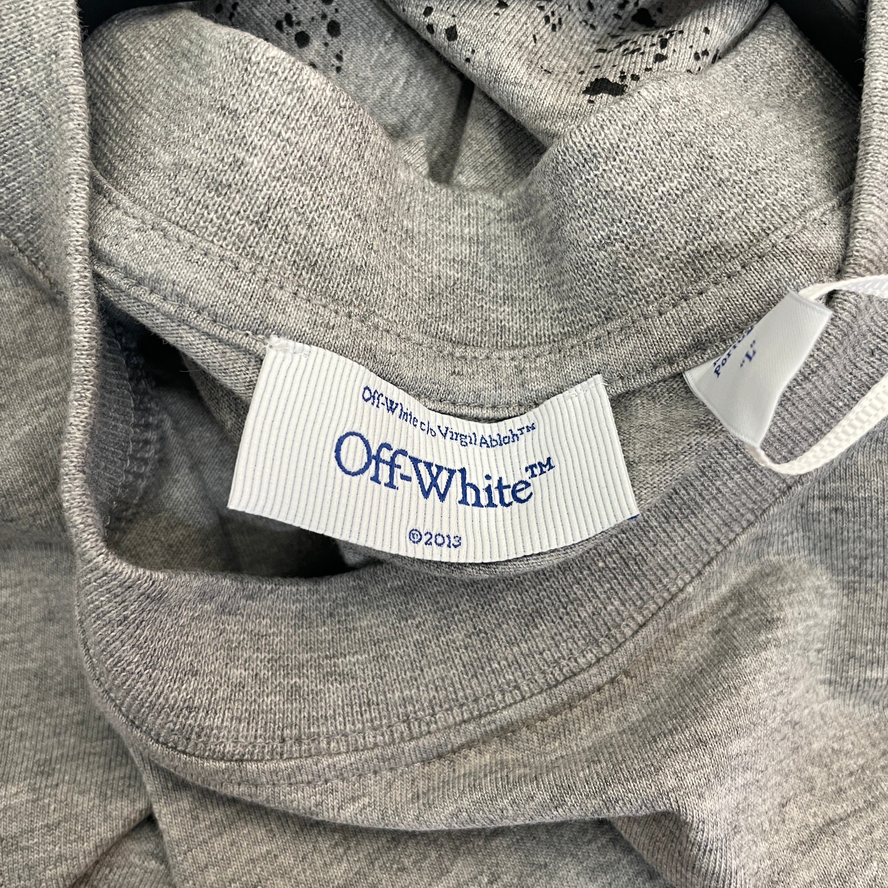 OFF-WHITE/T-Shirt/L/Cotton/GRY/SPLATTER view 3