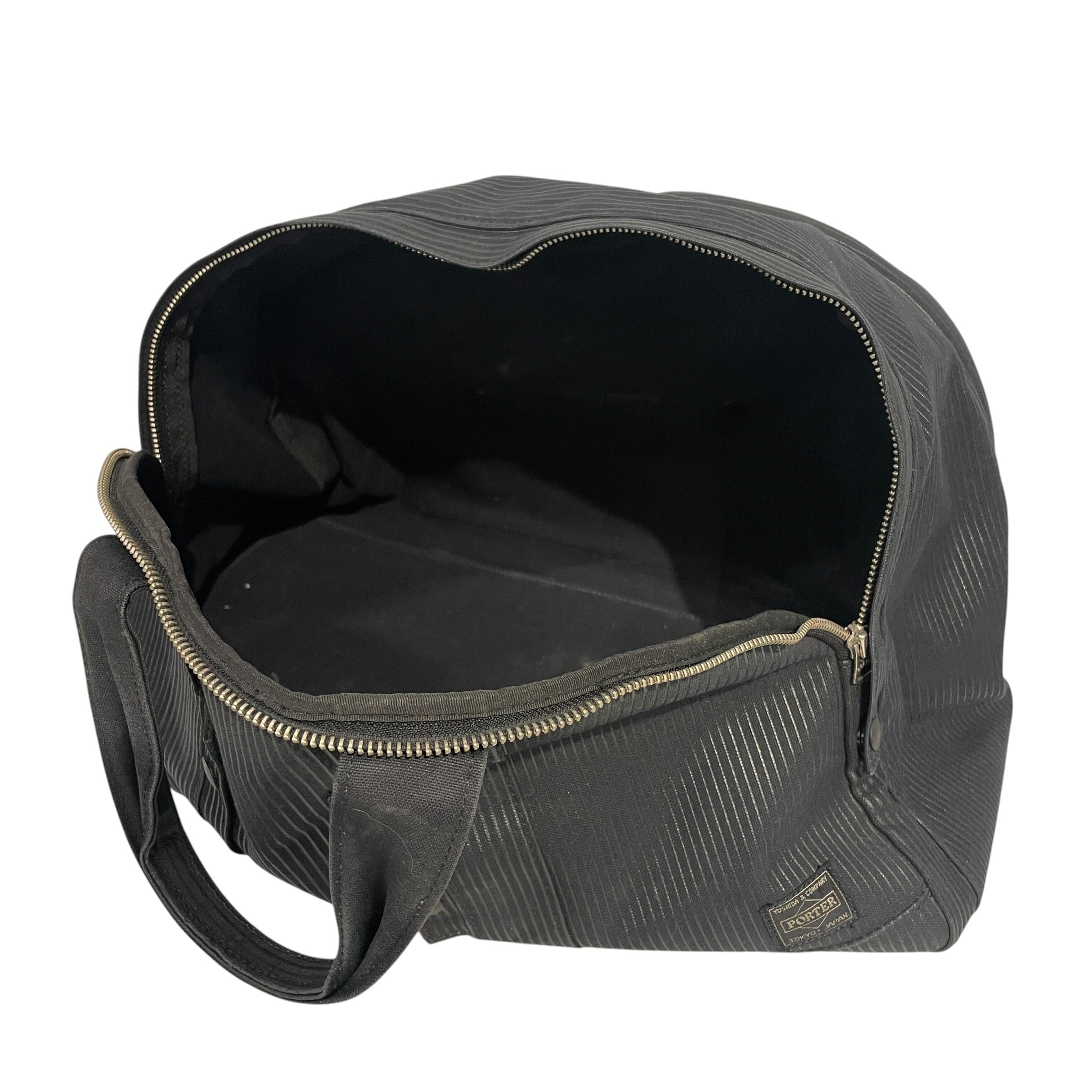 PORTER/Boston Bag/Stripe/Nylon/NVY/DOUBLE ZIP SHINY PINSTRIPE view 5