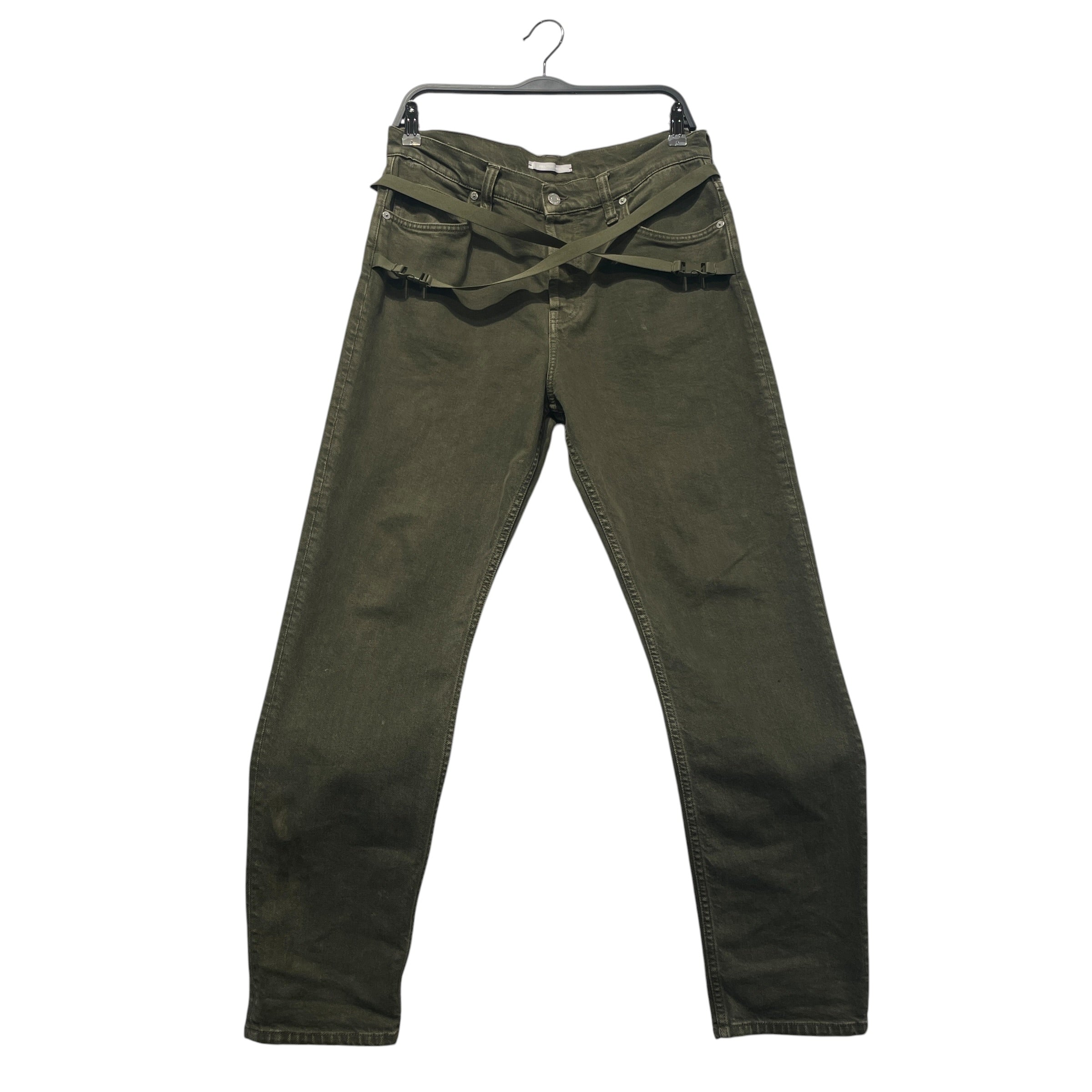 Helmut Lang/Skinny Pants/30/Denim/GRN/Cross Strap Pants view 1