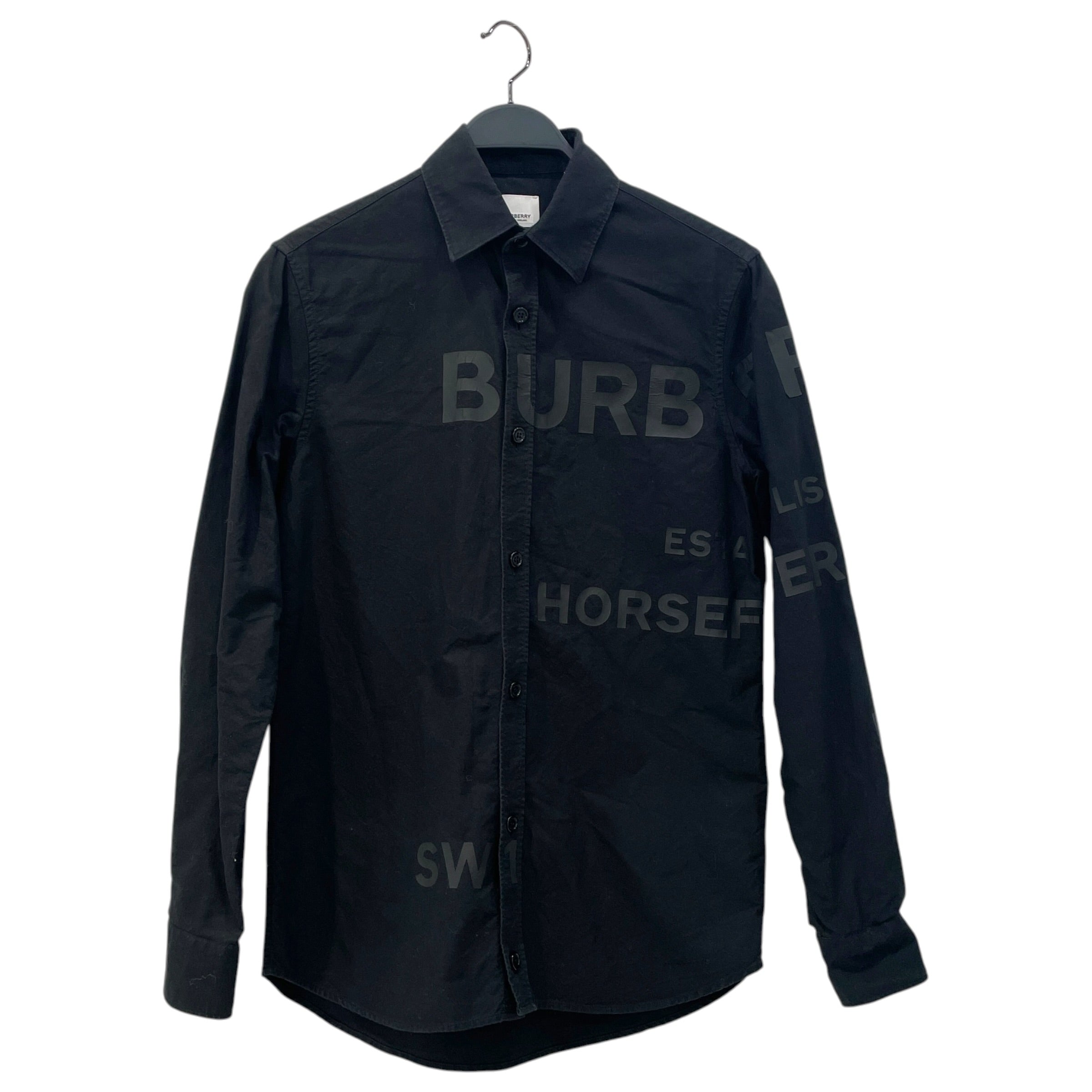 BURBERRY LONDON/LS Shirt/XXS/Cotton/BLK/ view 1