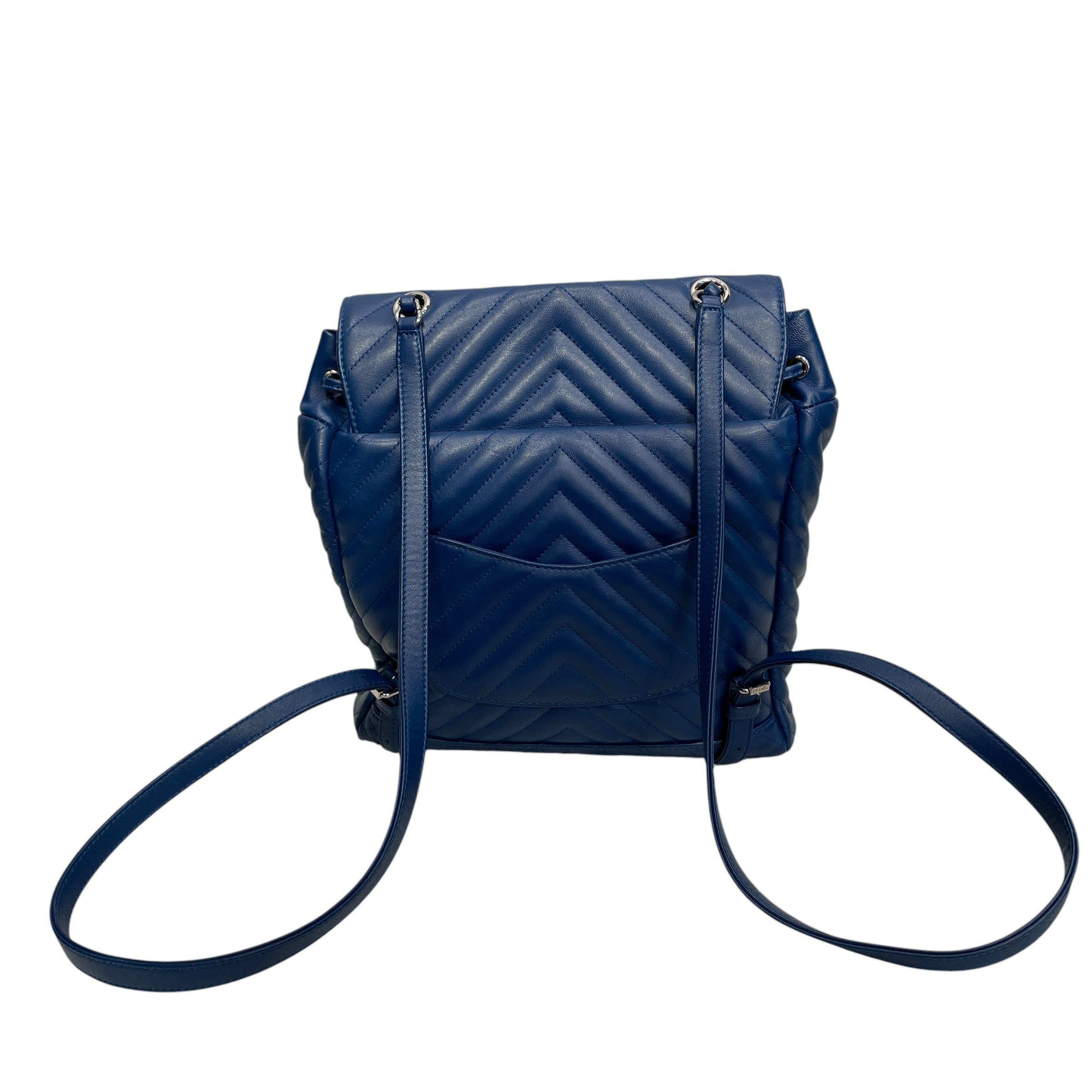 CHANEL/Backpack/Leather/BLU/23980698 view 2