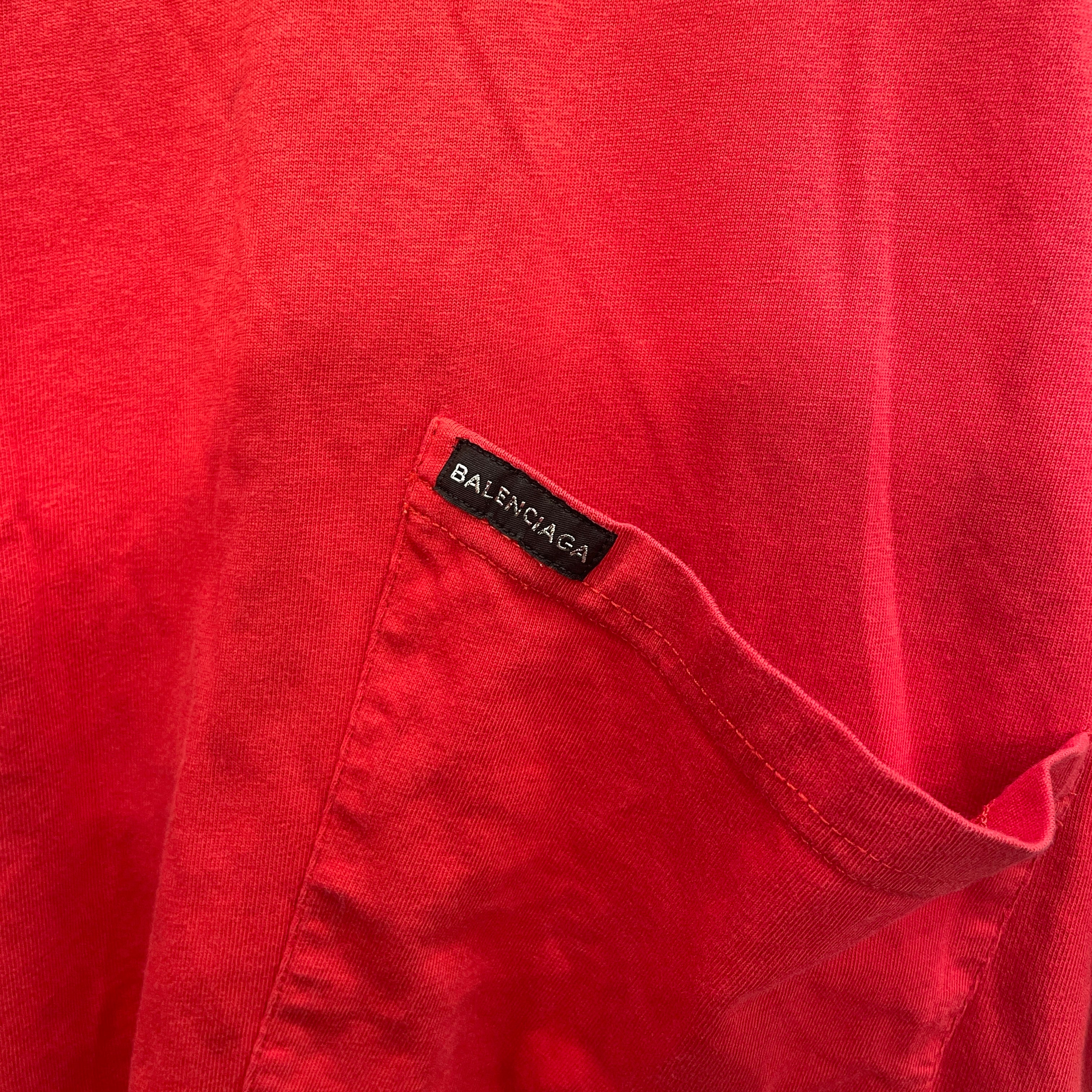 BALENCIAGA/T-Shirt/XS/Cotton/RED/Graphic/EUROPE 2018 view 5