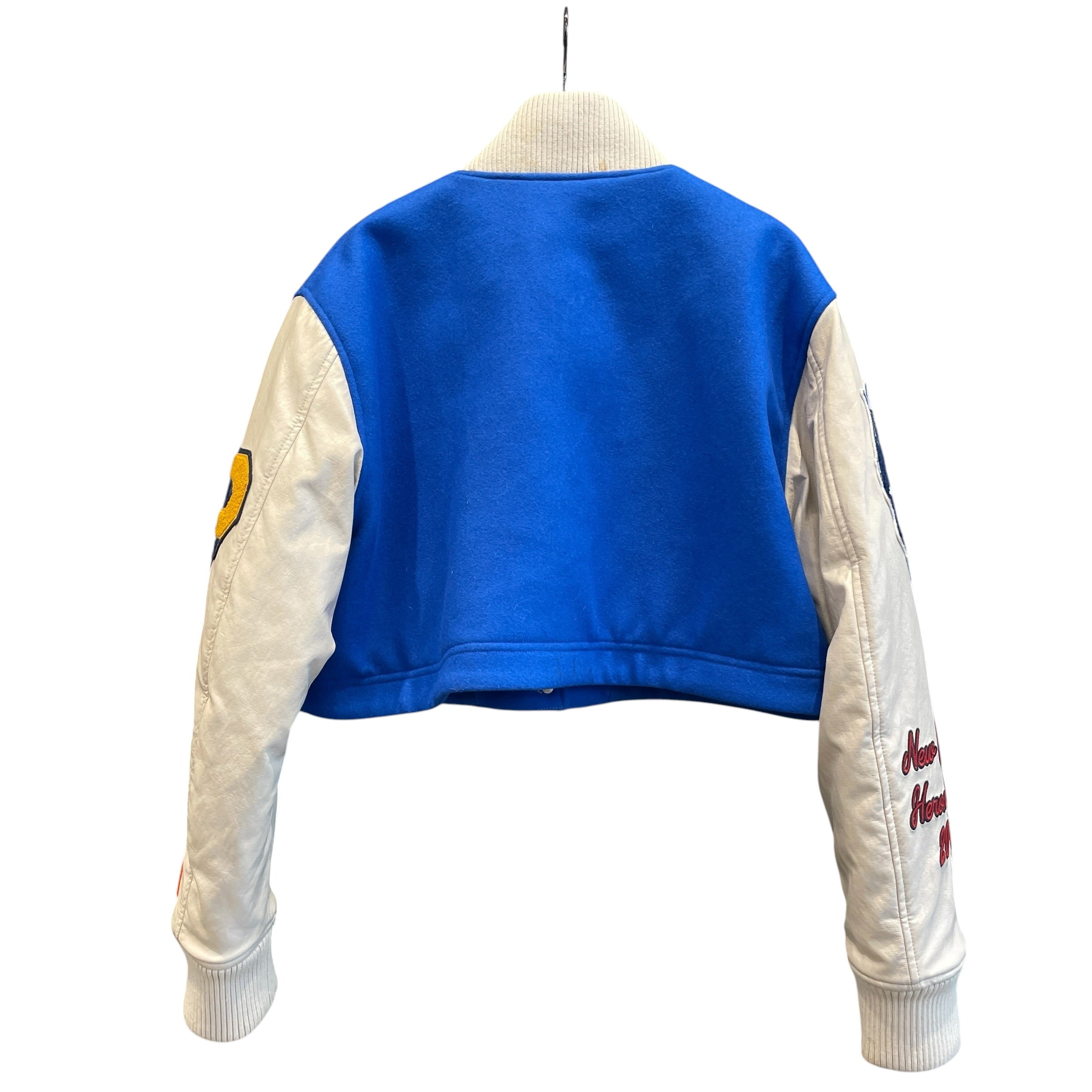 HERON PRESTON/Jacket/XS/Graphic/Leather/BLU/WHITE SLEEVE PATCHES view 2