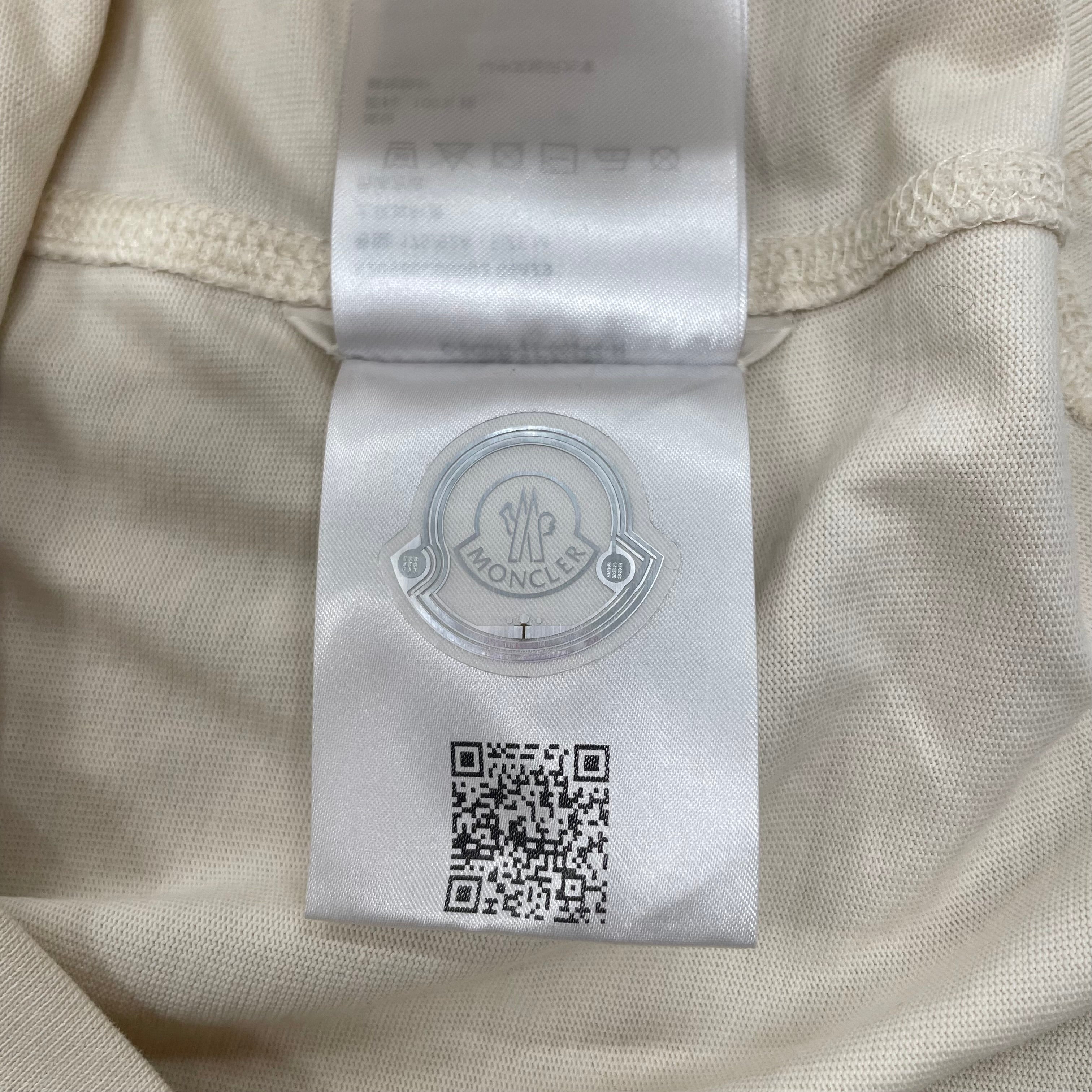 MONCLER GRENOBLE/T-Shirt/M/Cotton/CRM/LOGO view 4