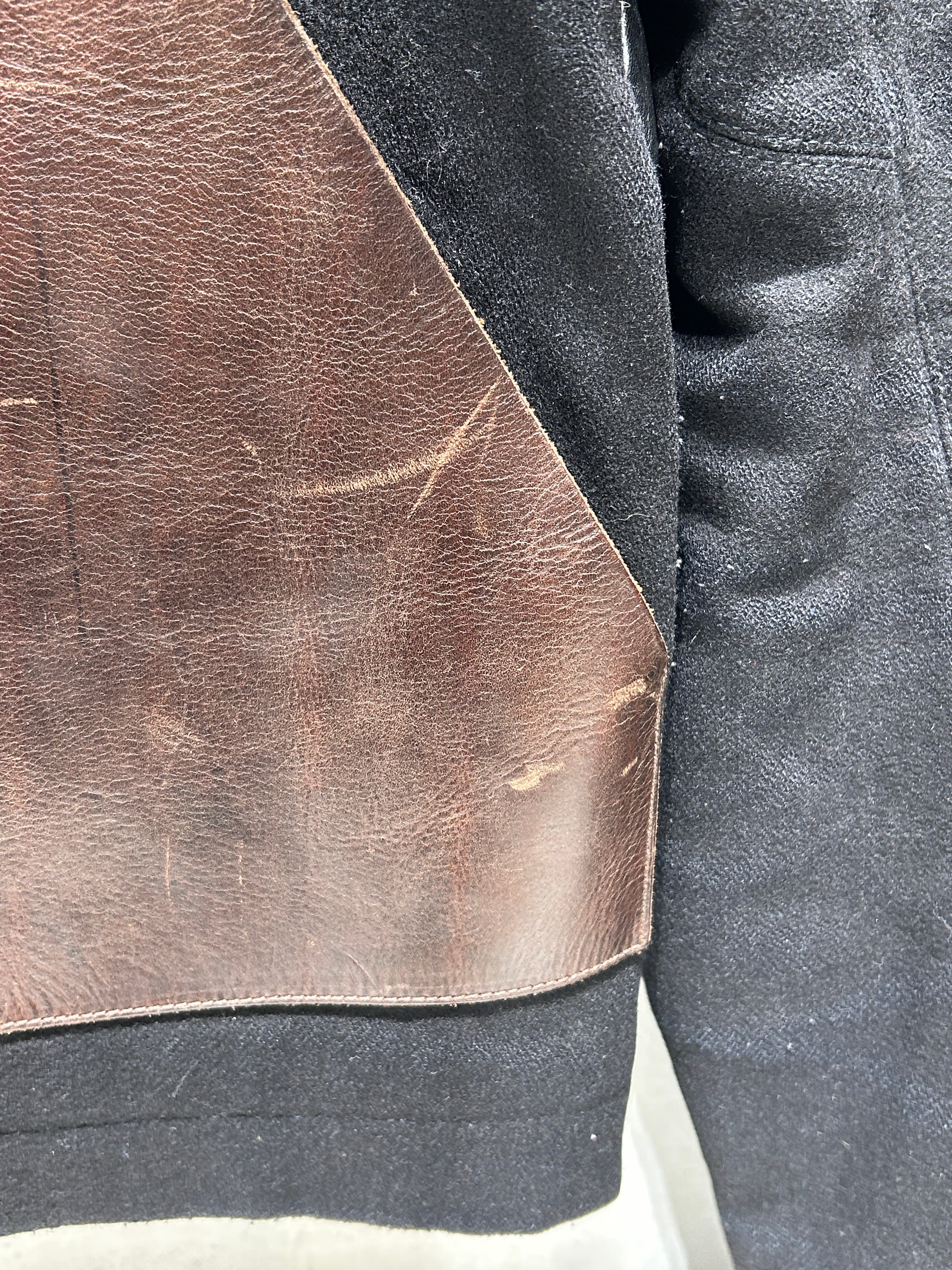 Rick Owens/Jacket/40/Wool/BLK/FW12 MOUNTAIN WOOL/LEATHER view 6
