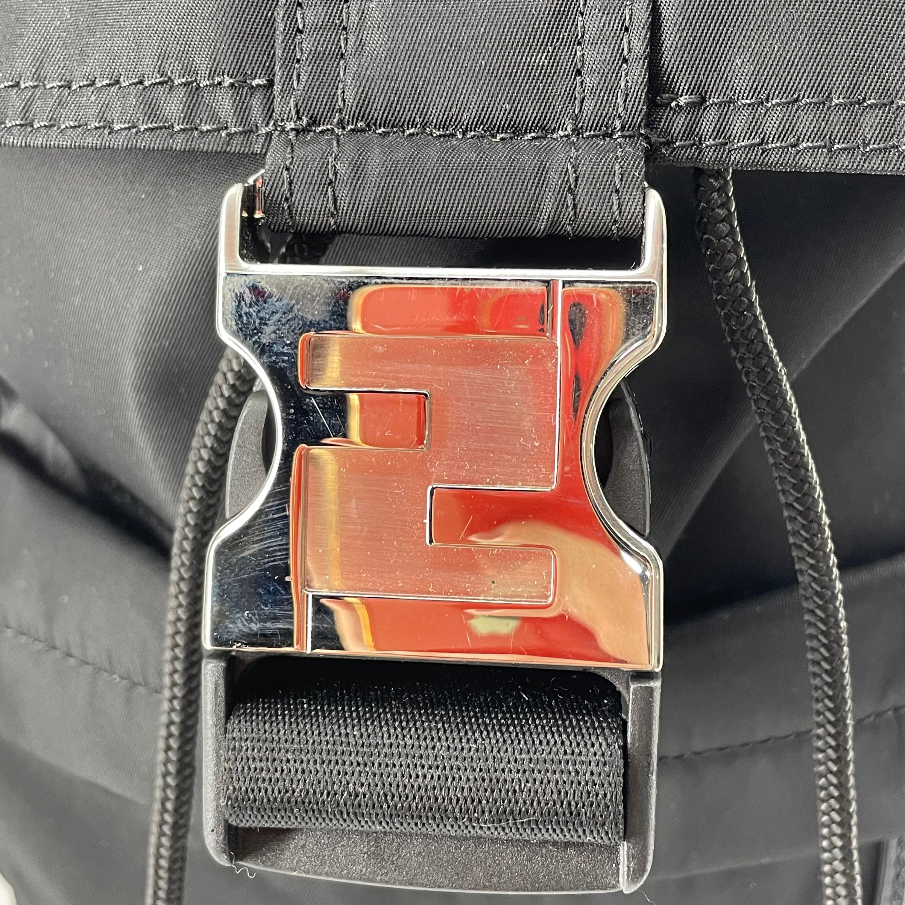 FENDI/Backpack/Nylon/BLK/SLV LOGO CLIP view 4