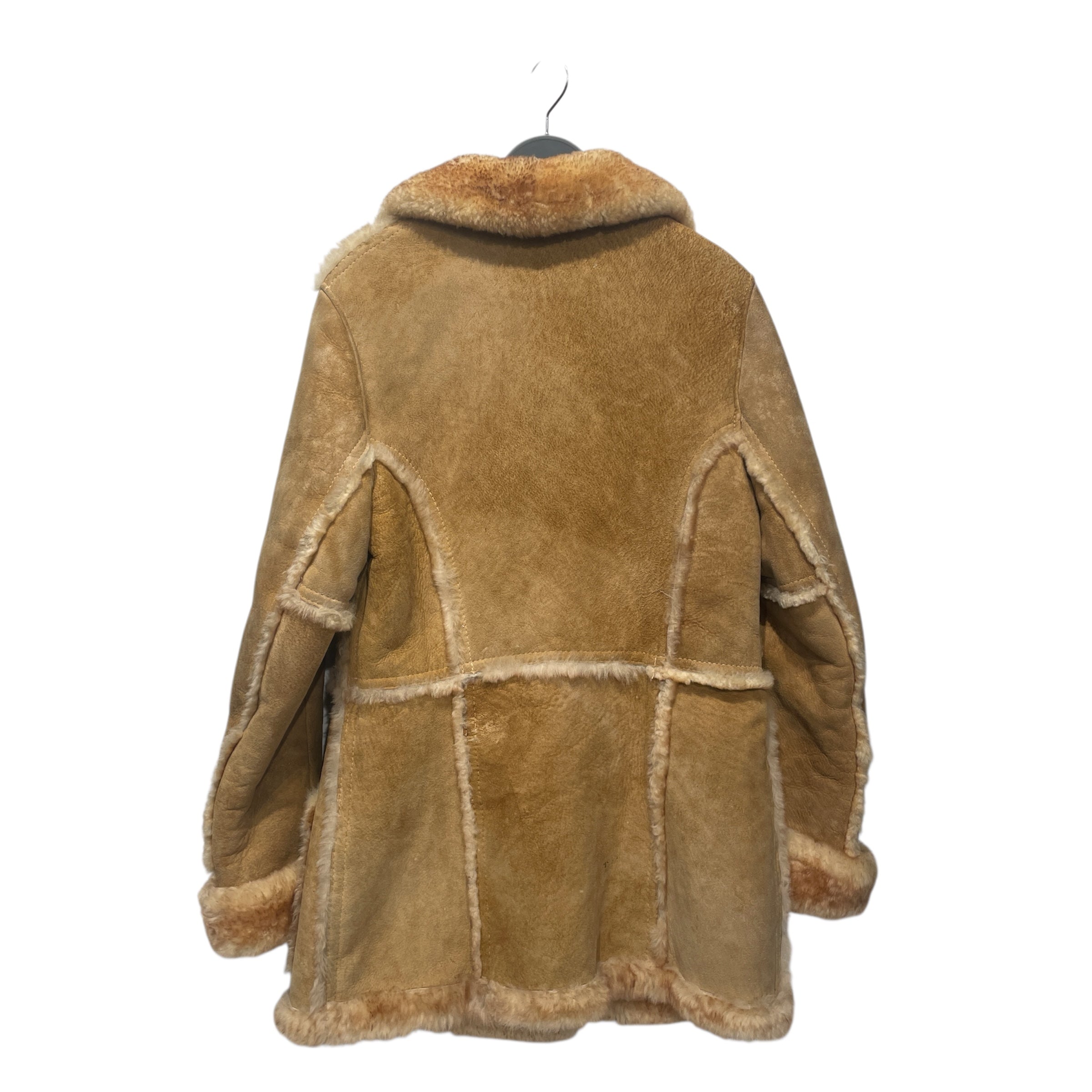 Wilsons Leather/Trench Coat/12/Suede/CML/faux fur trim view 2