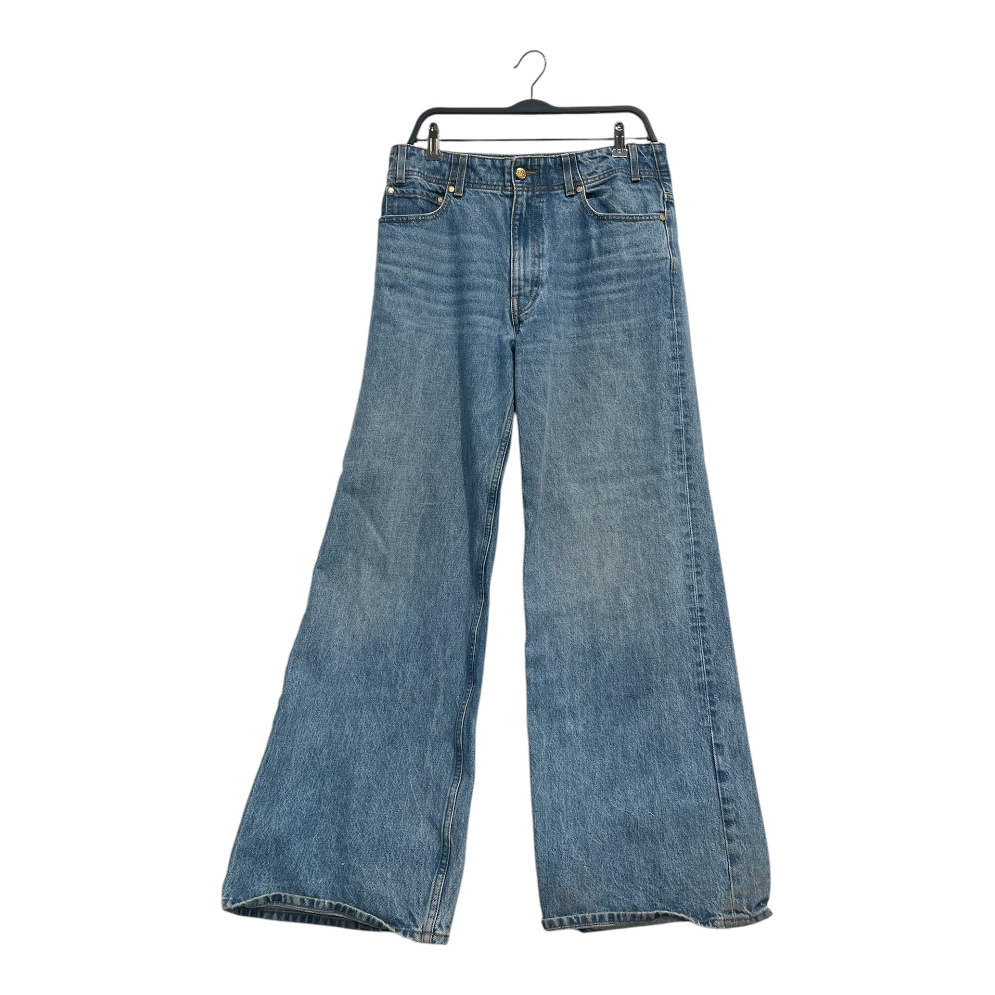 Ulla Johnson/Wide Leg Pants/30/Cotton/BLU/HIGH RISE/ GLD BUTTONS view 1