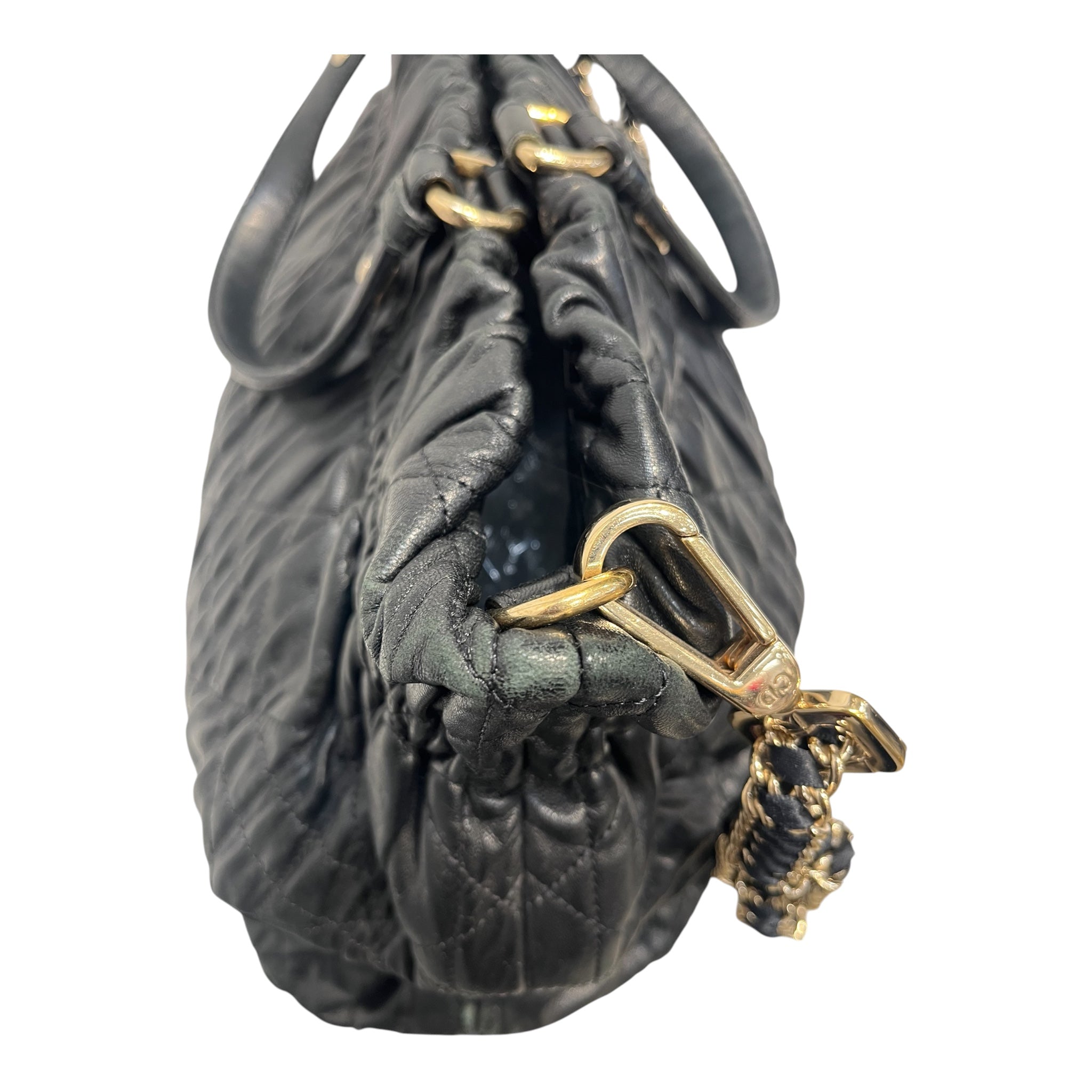 Christian Dior/Tote Bag/Leather/BLK/CANNAGE DELICES GAUFRE view 7