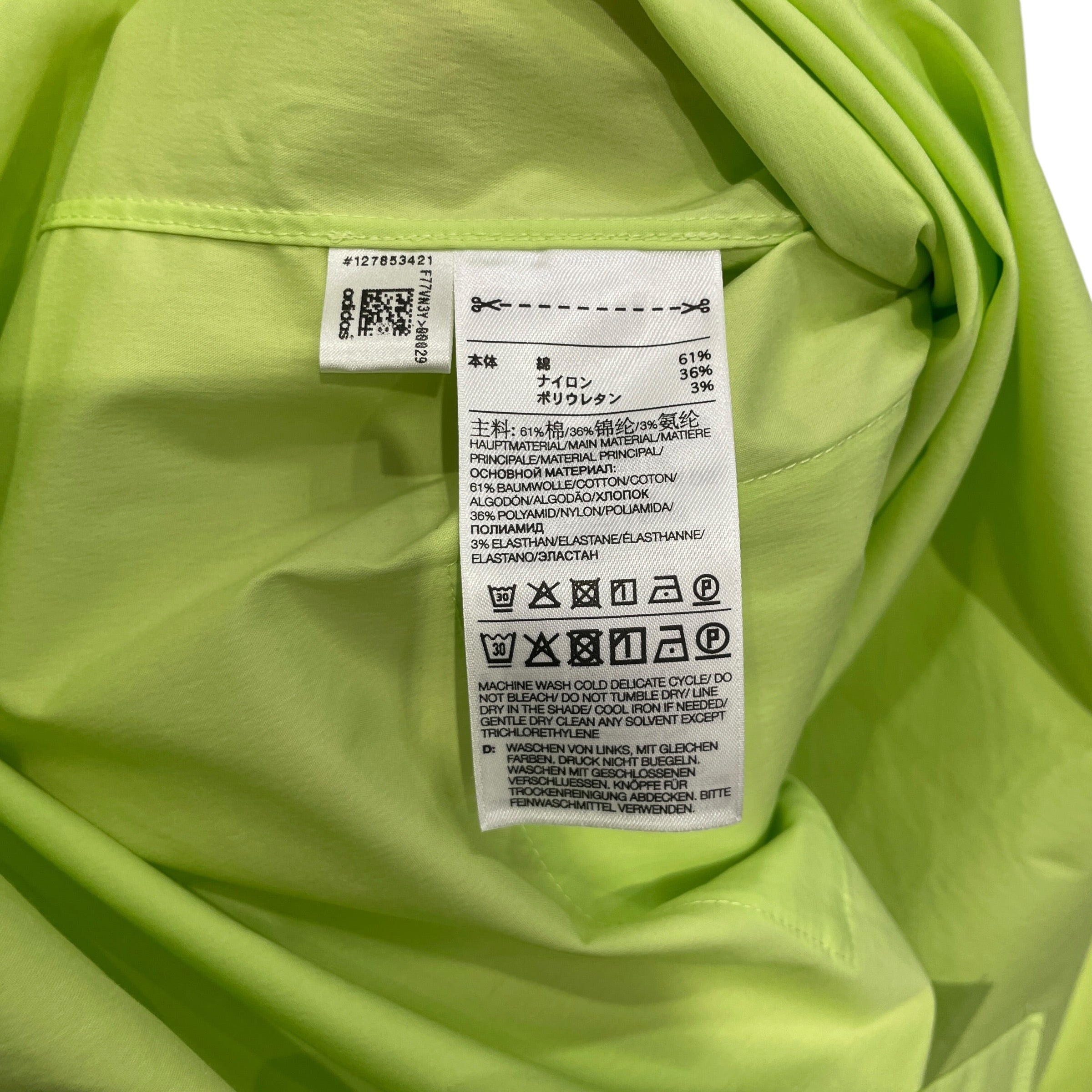 Y-3/LS Shirt/S/Cotton/GRN/ZIPPER POCKET BUTTON UP view 4