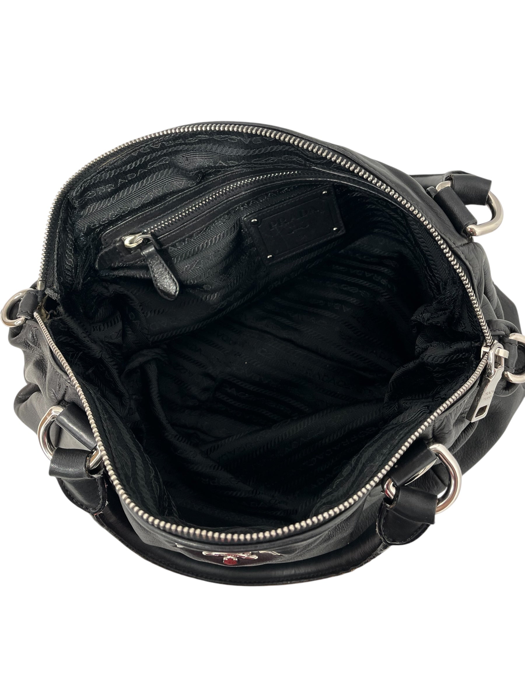 PRADA/Bag/Leather/BLK/LEATHER BOWLER BAG view 6