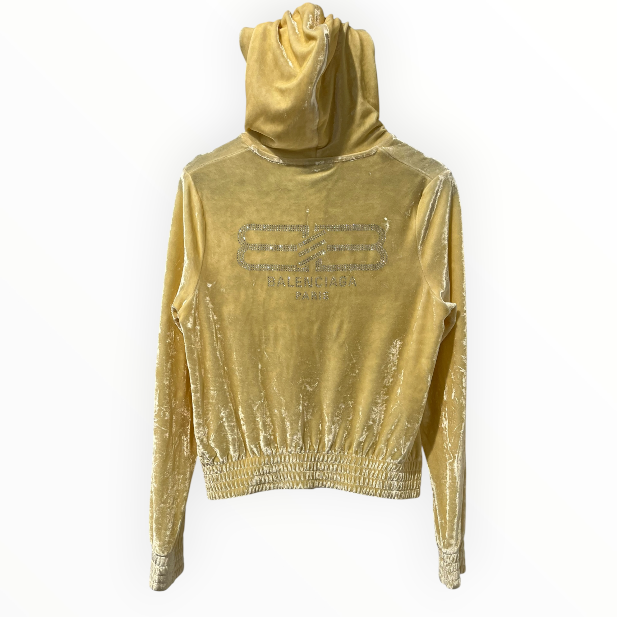 BALENCIAGA/Hoodie/S/Graphic/Polyester/YEL/ZIP UP STONE BACK LOGO view 2