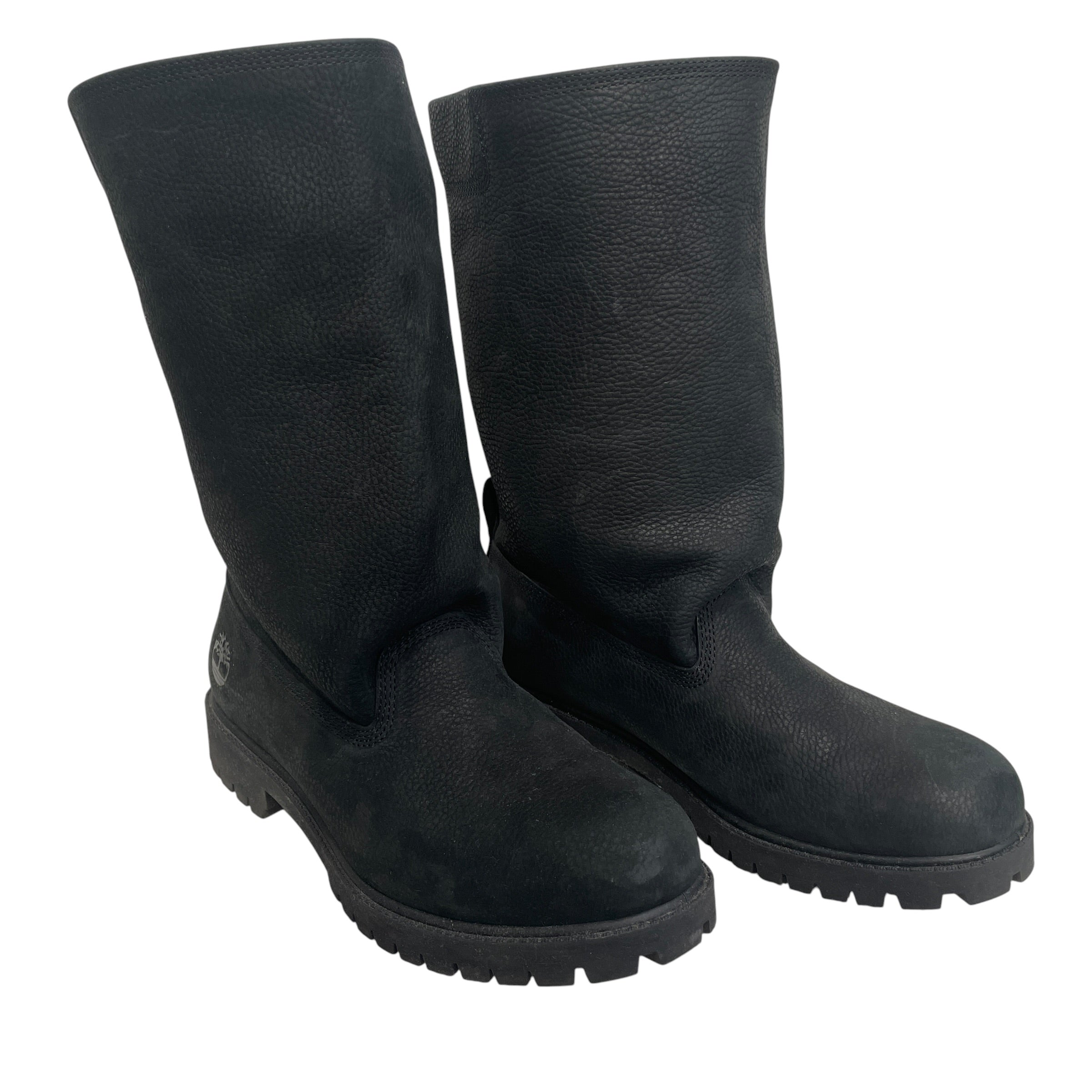 Telfar/Timberland/Pull-On Boots/US 10/Leather/BLK/PEBBLE LEATHER FOLDOVER view 1