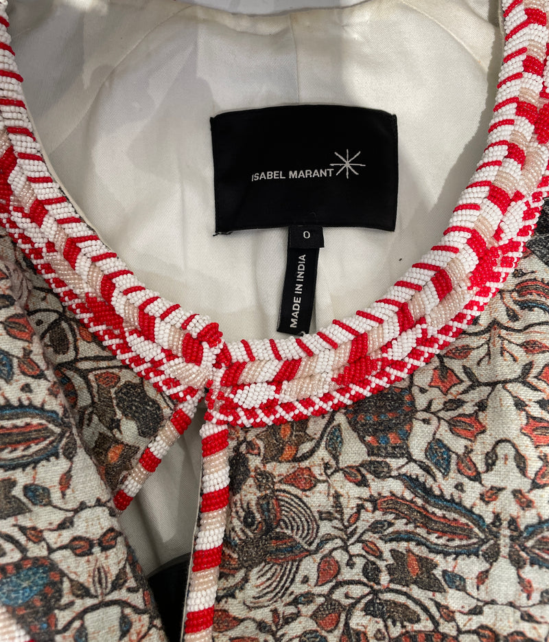 ISABEL MARANT/Tailored Jkt/0/Graphic/Cotton/MLT/