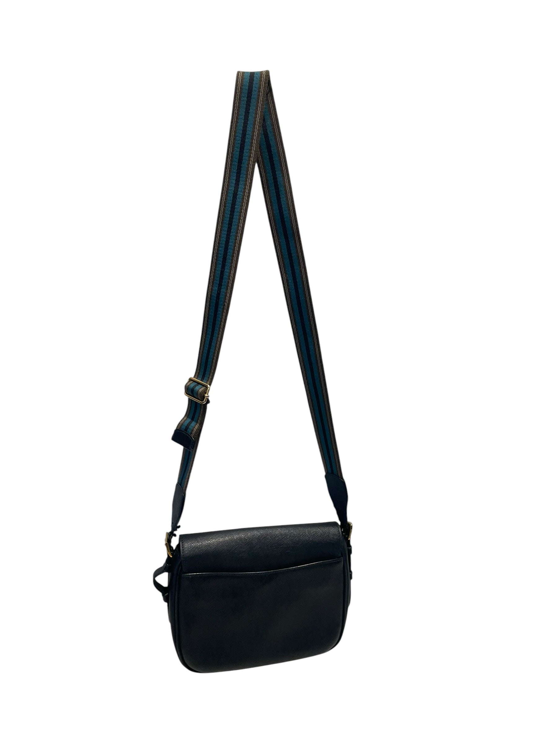 PRADA/Cross Body Bag/Leather/BLK/Saffiano Lux Bag view 2