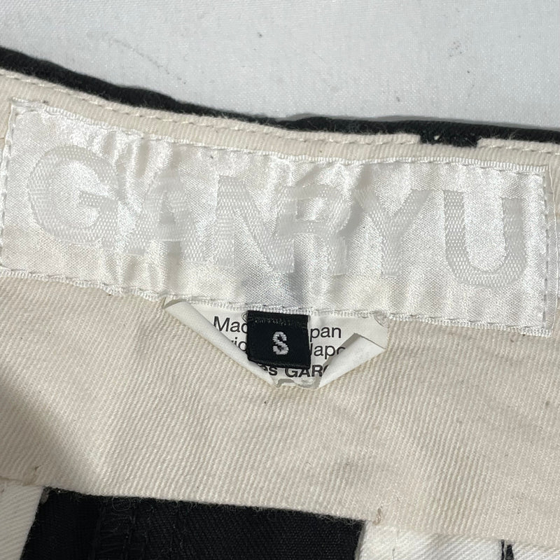 GANRYU/Straight Pants/S/Black/Cotton/EO-P006