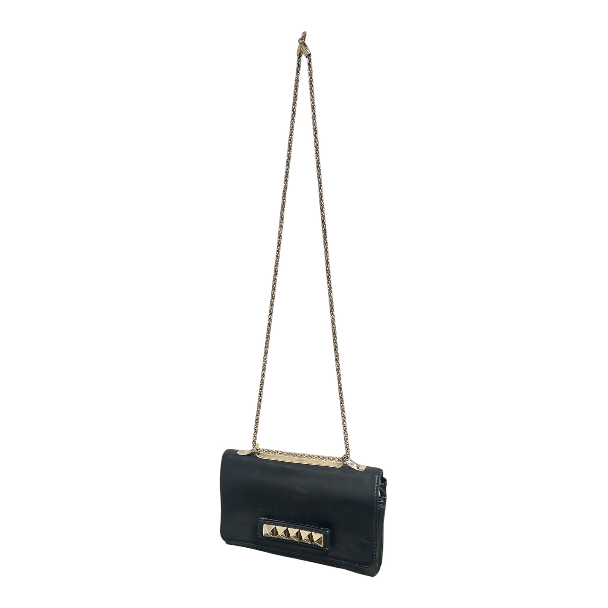 VALENTINO GARAVANI/Cross Body Bag/Leather/BLK/ACCORDION/ FRONT STUDS view 1