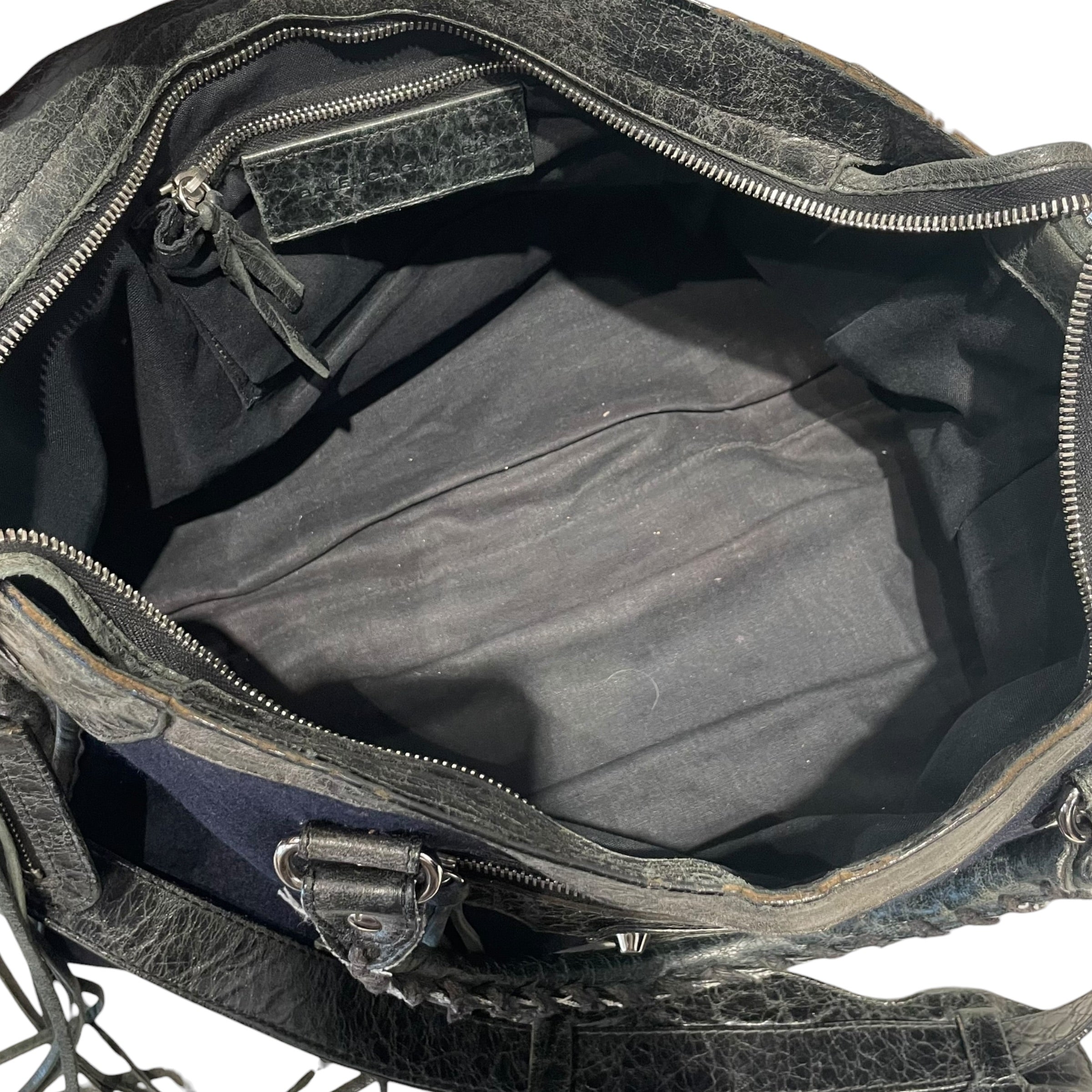 BALENCIAGA/Hand Bag/Border/Wool/NVY/Navy Wool Classic City Bag view 5