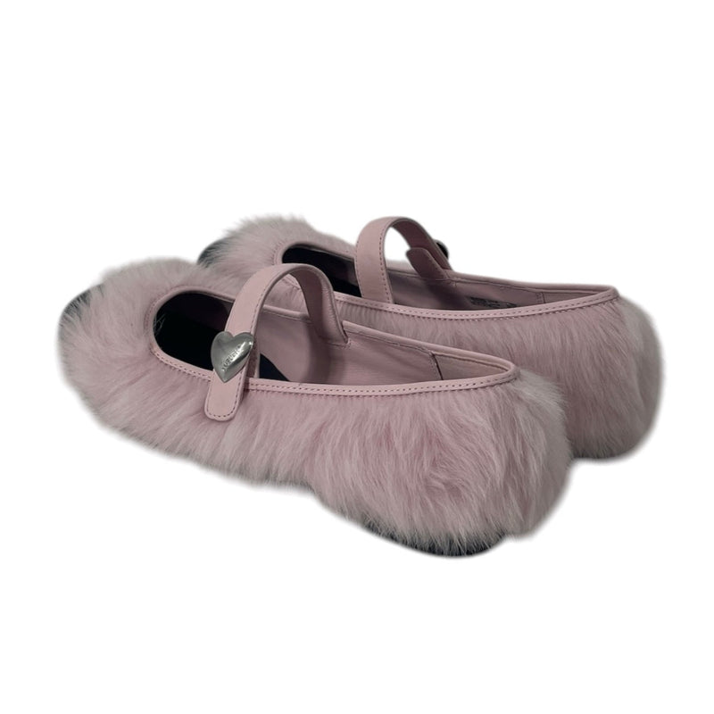 UGG australia/AMBUSH/Flat Shoes/US 11/Mohair/PNK/MARY JANE