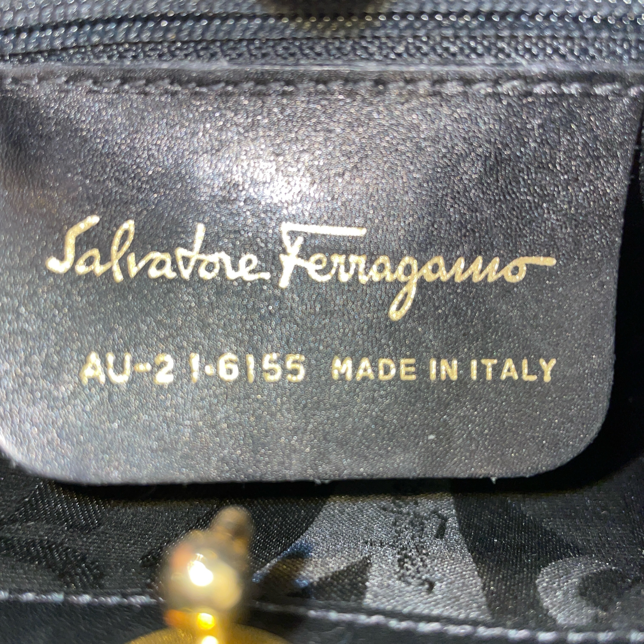 Salvatore Ferragamo/Hand Bag/Nylon/BLK/BLACK RIBBON CHAIN BAG view 6