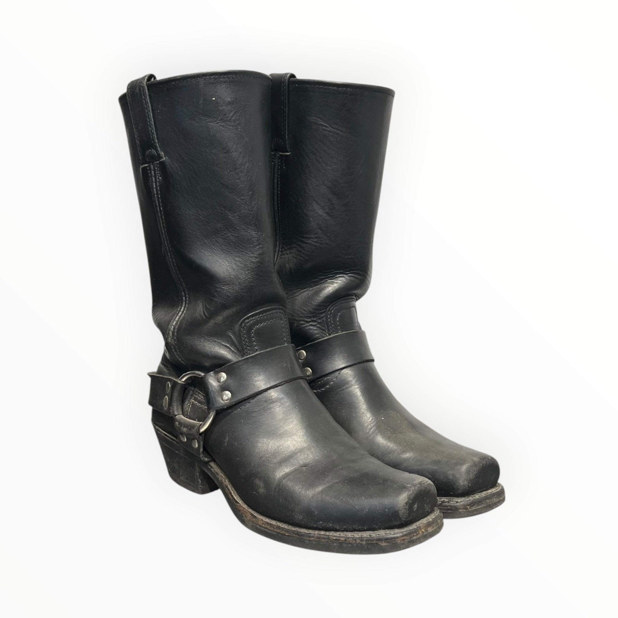FRYE/Biker Boots/US 8/Leather/BLK/12R HARNESS BOOT view 1