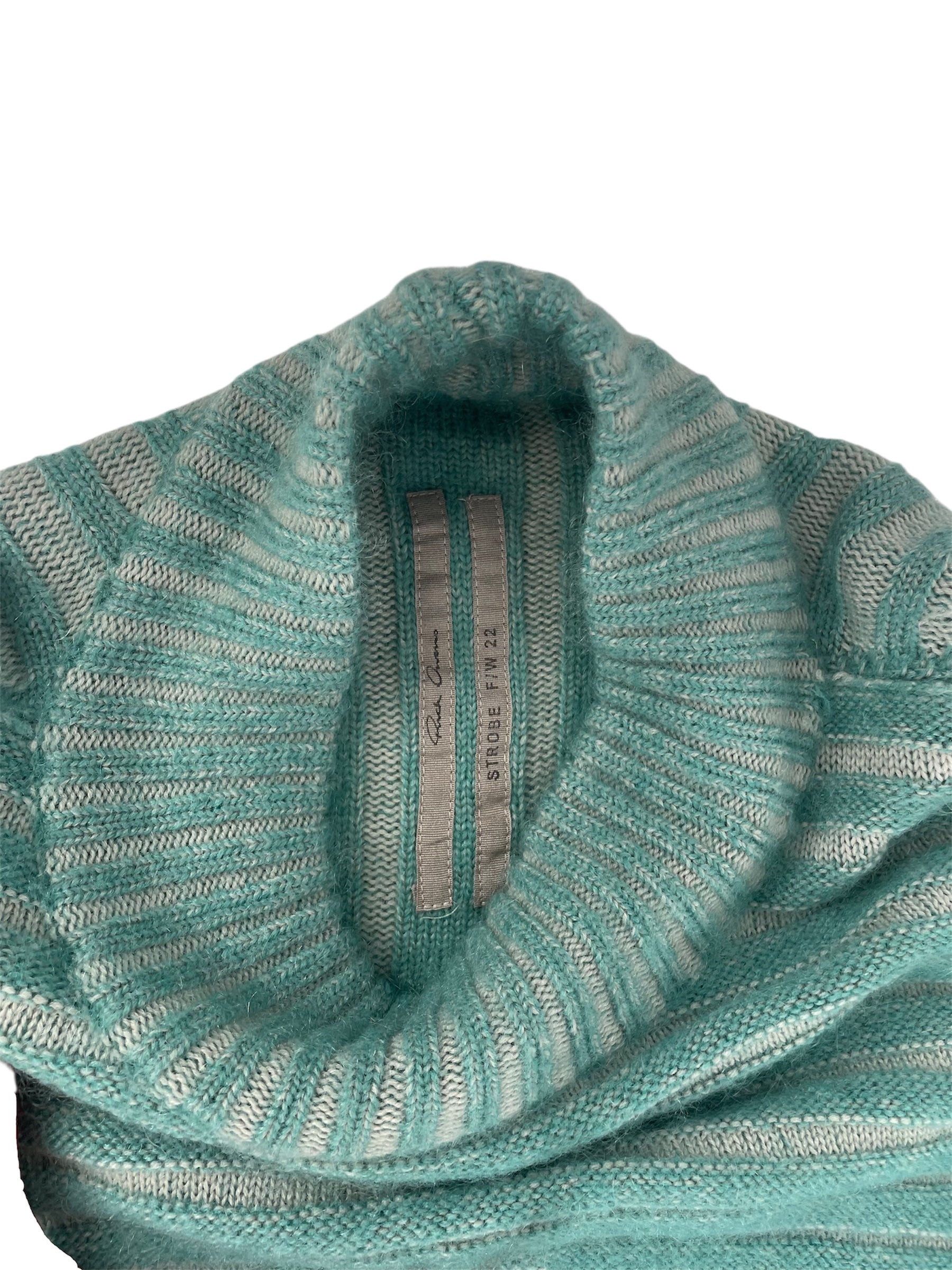 Rick Owens/Sweater/M/Wool/BLU/F/W 22 STROBE CAPLE KNIT view 5