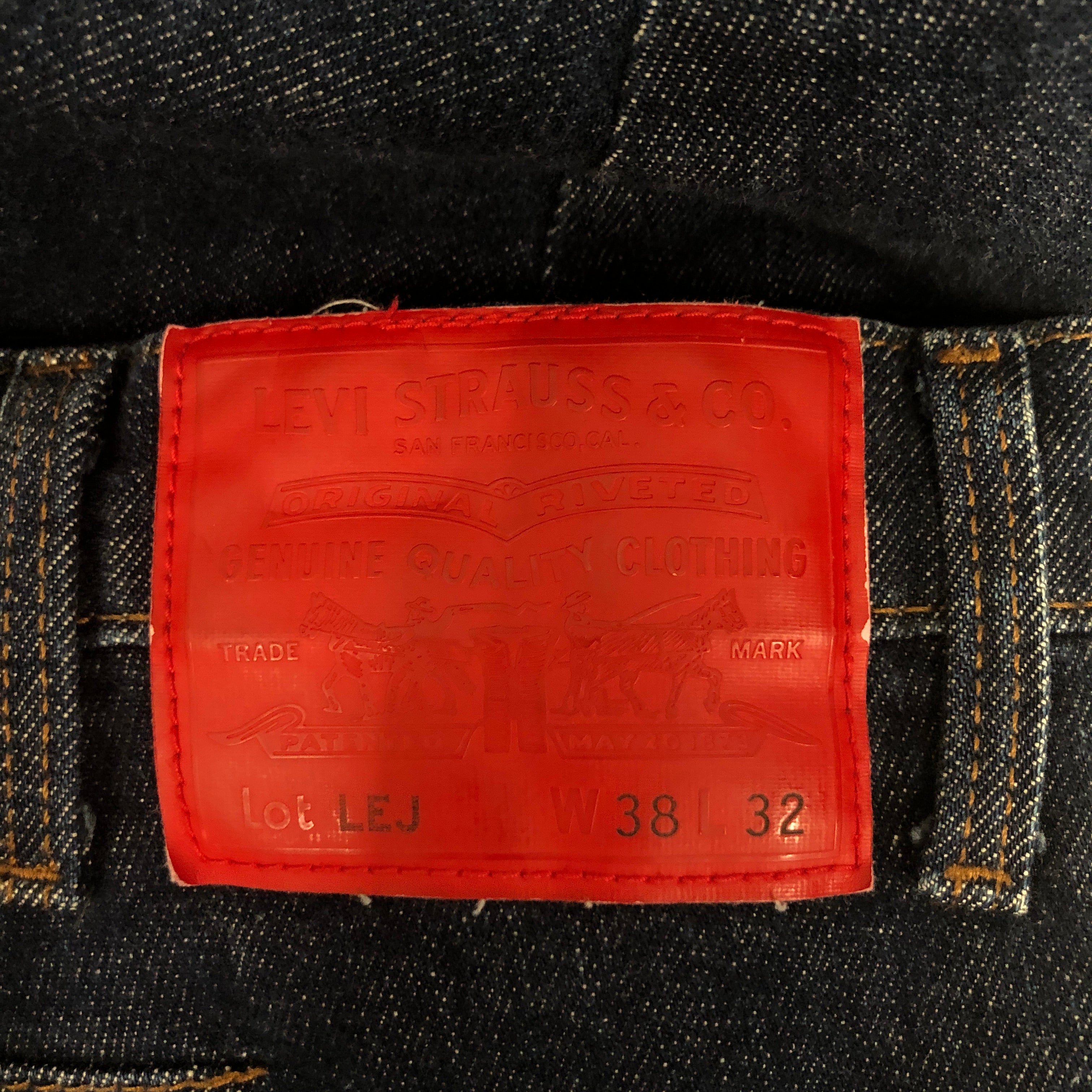 Levi's Engineered Jeans/Sarouel Pants/38/Cotton/IDG/Button Fly/Stripe/Lot LEJ yellow/white striping view 5