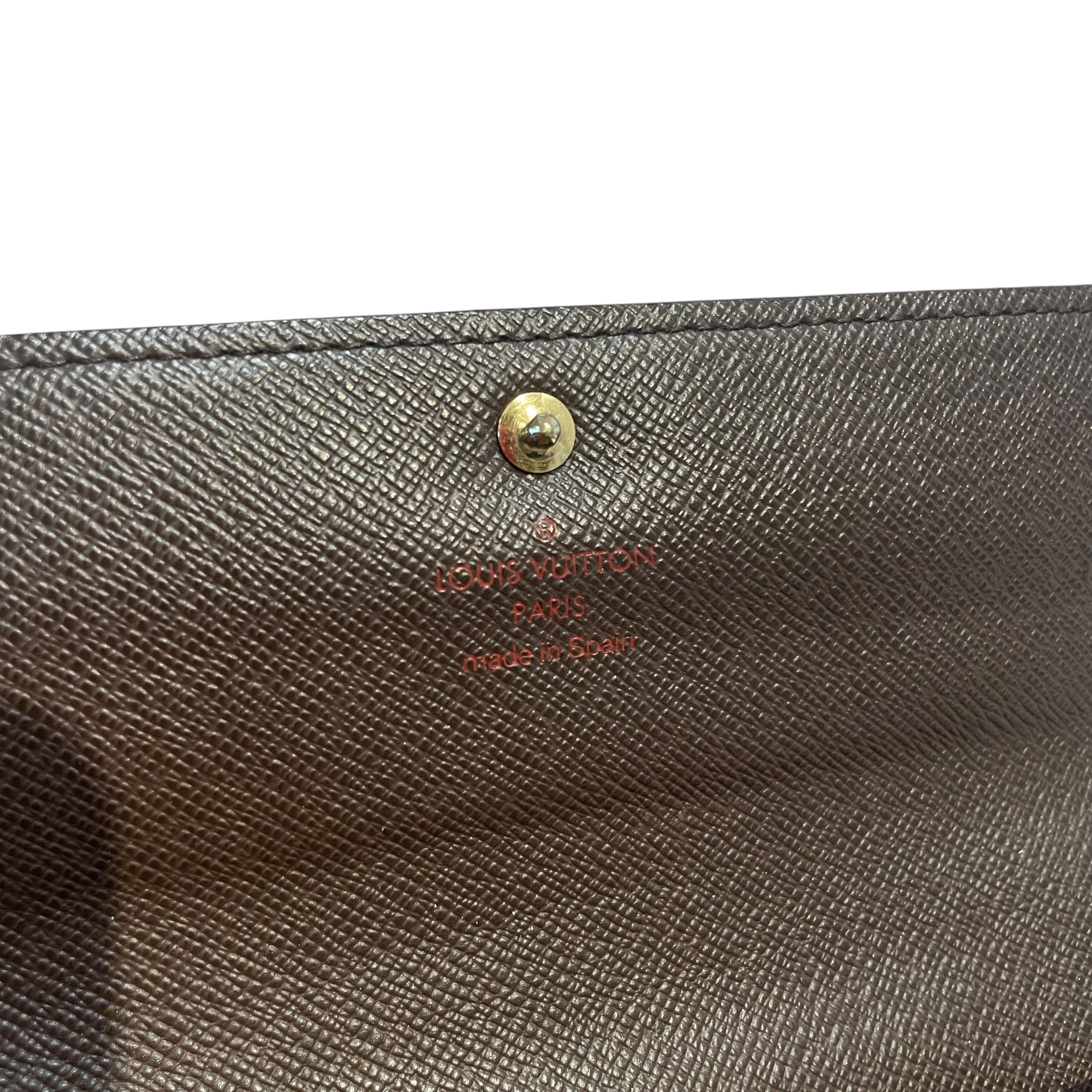 LOUIS VUITTON/Long Wallet/Monogram/Leather/BRW/L's/Damier Ebene Sarah Wallet view 6