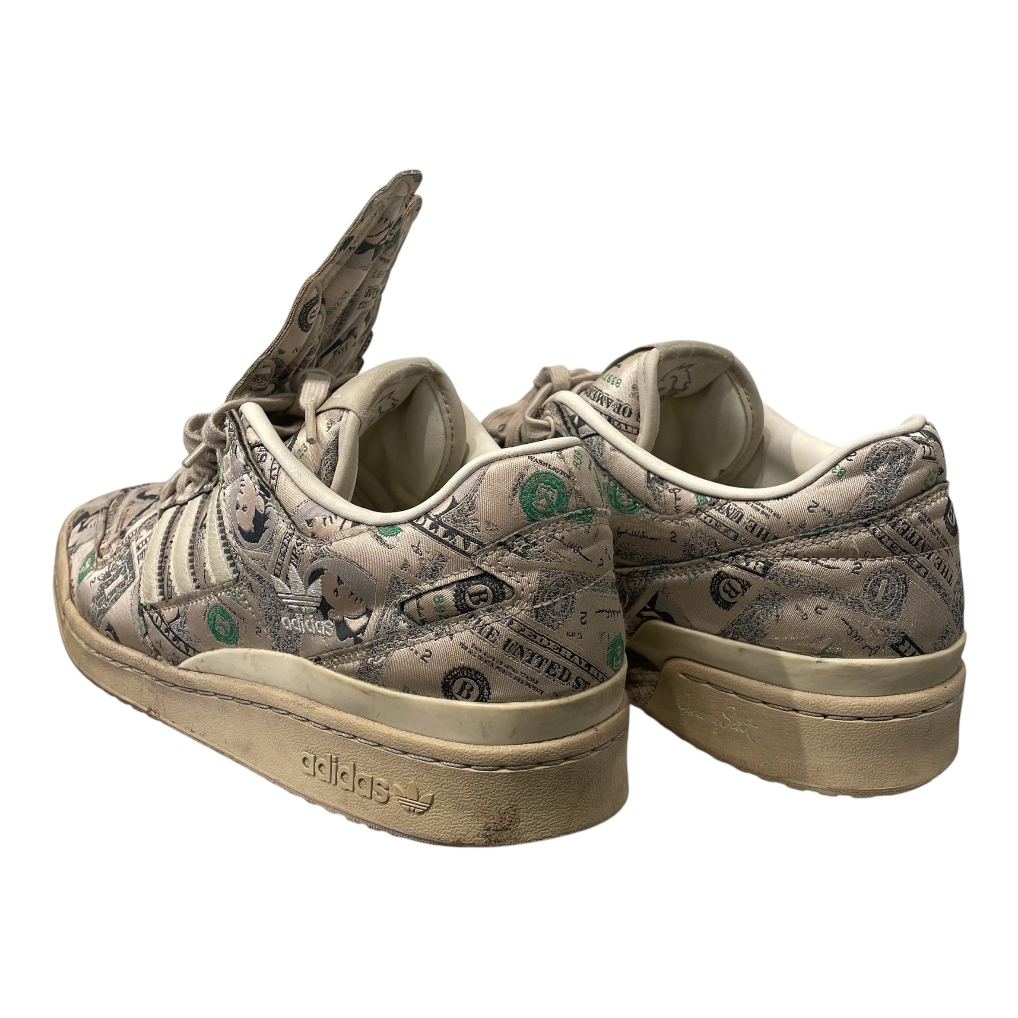 adidas/JEREMY SCOTT/Low-Sneakers/US 12/All Over Print/Leather/GRN/MONEY WINGS FORUM LOW view 2