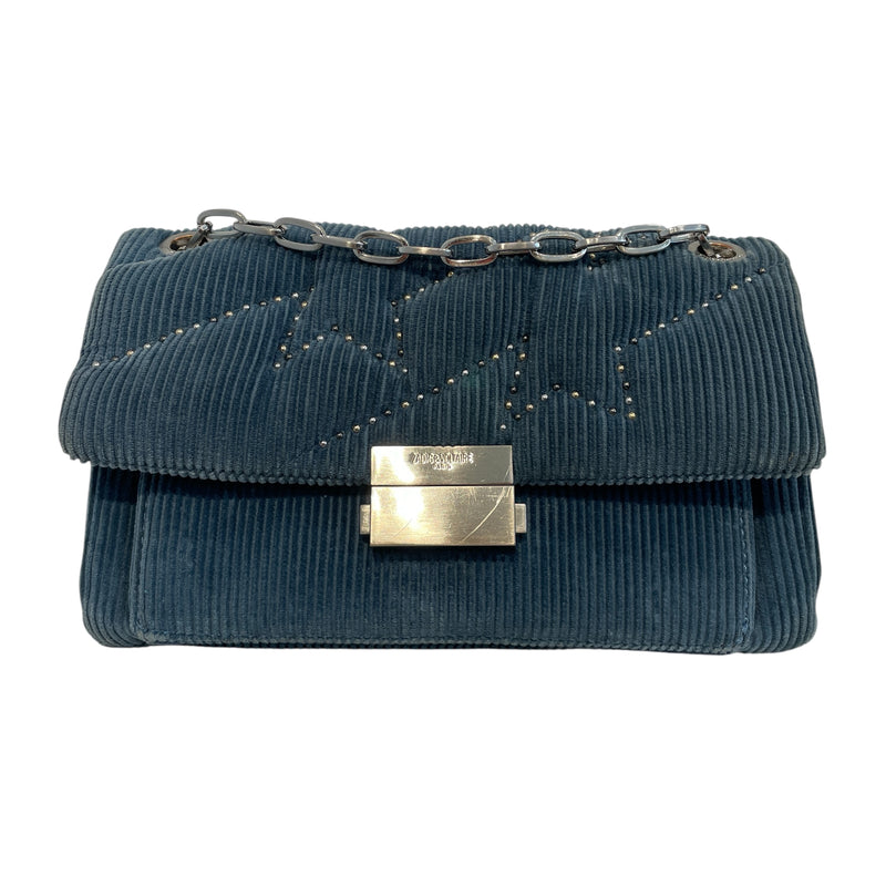 Zadig&Voltaire/Hand Bag/Graphic/Corduroy/BLU/