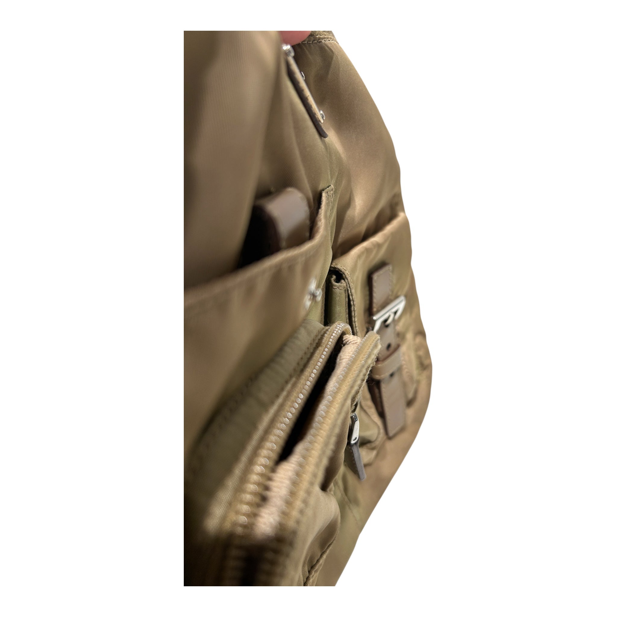 PRADA/Cross Body Bag/Nylon/KHK/` view 6